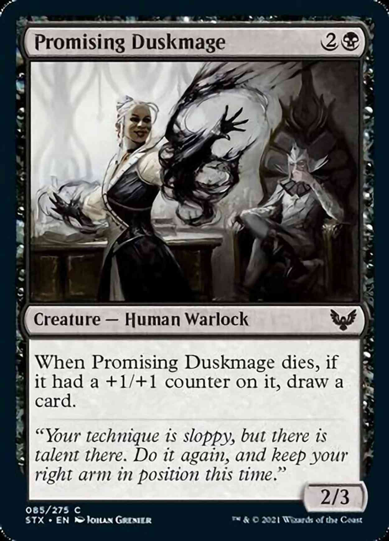 Promising Duskmage magic card front