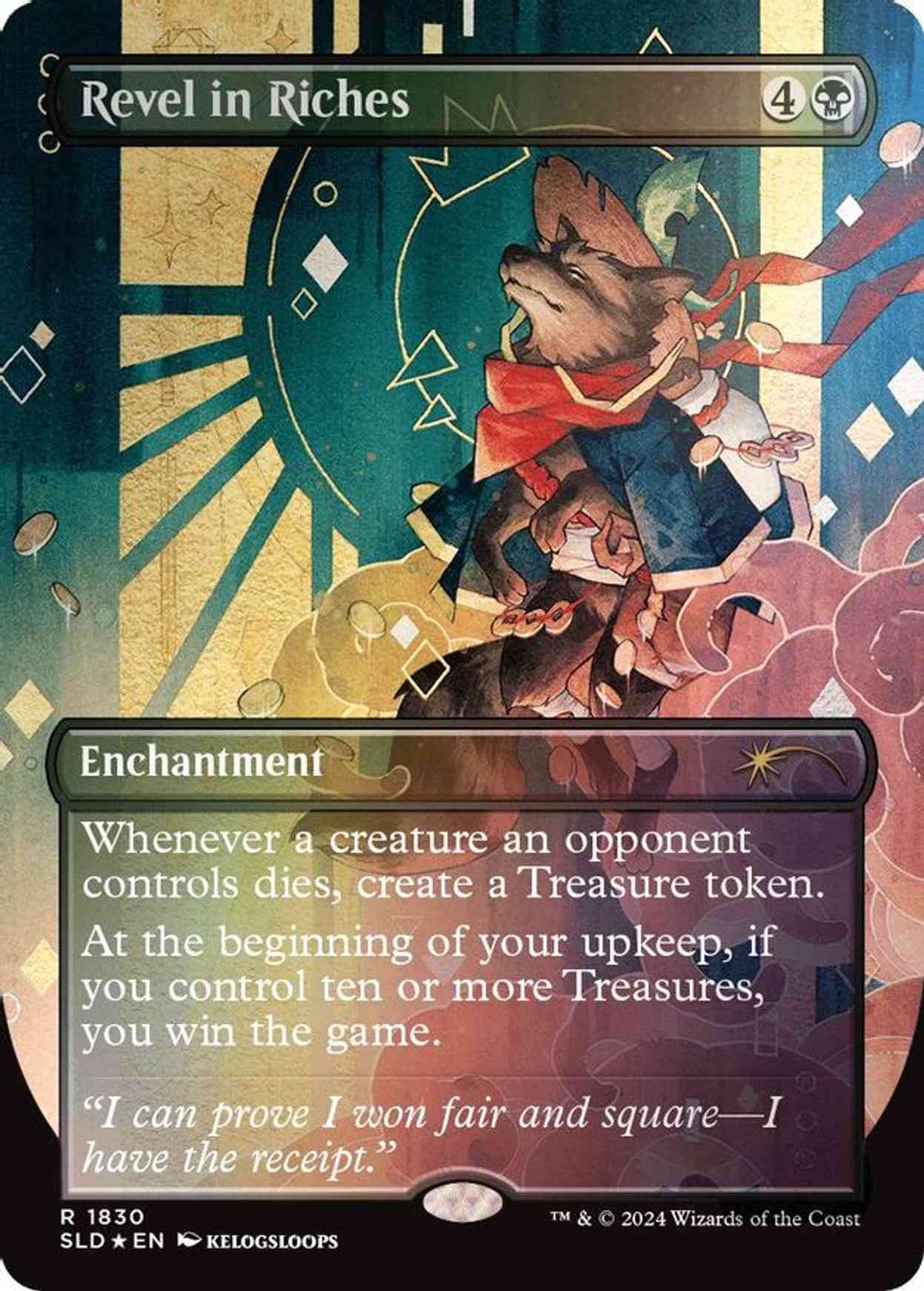 Revel in Riches (Rainbow Foil) magic card front