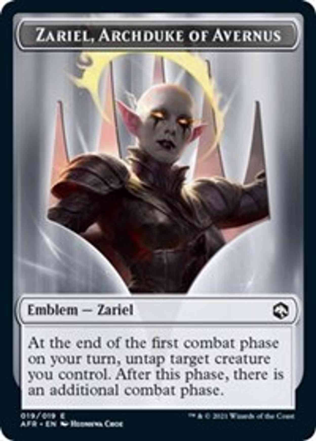 Emblem - Zariel, Archduke of Avernus magic card front