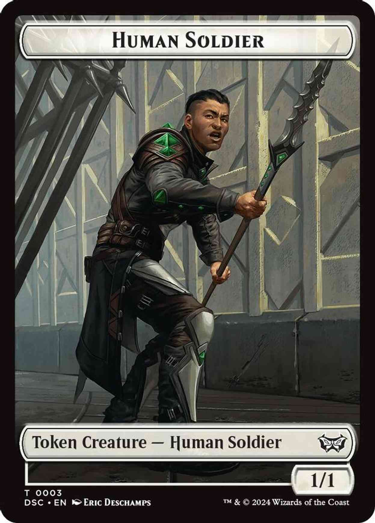 Human soldier // Scarecrow Double-Sided Token magic card front