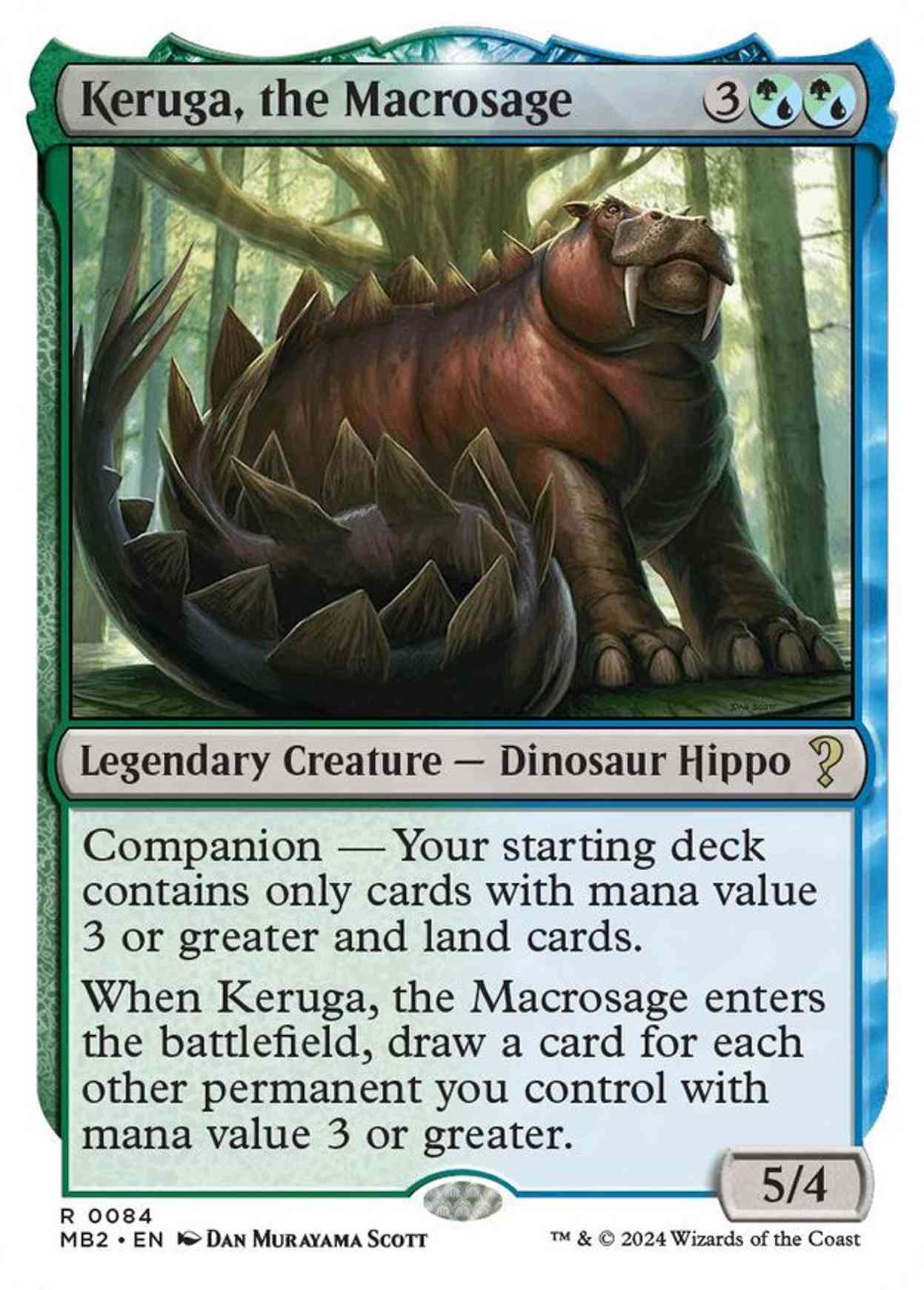 Keruga, the Macrosage (White Border) magic card front