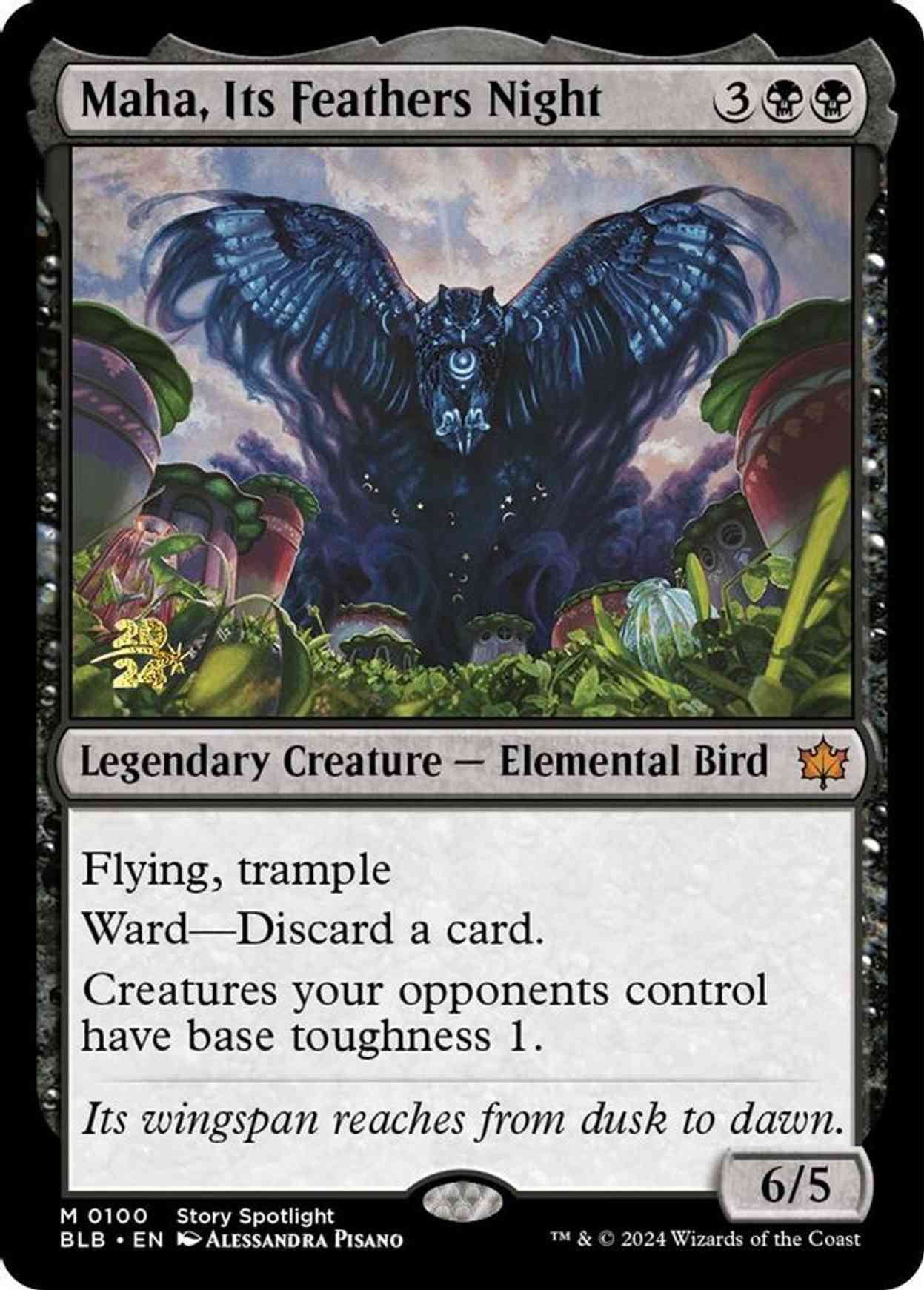 Maha, Its Feathers Night magic card front