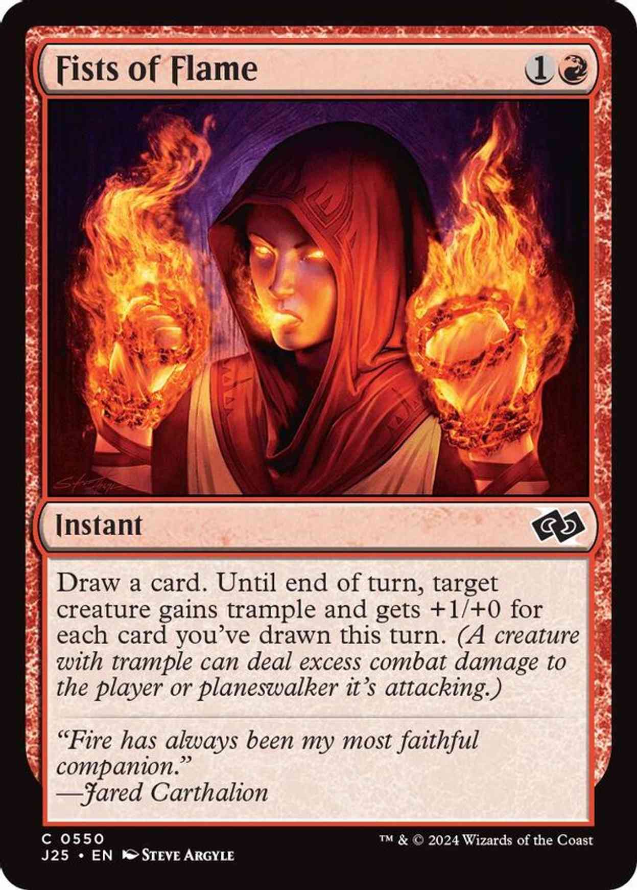 Fists of Flame magic card front