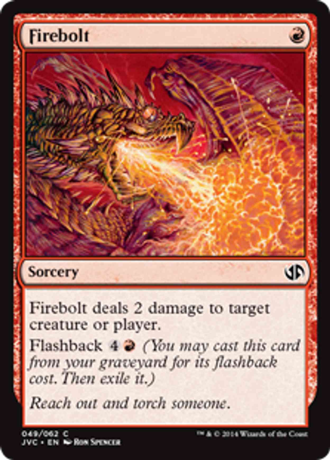 Firebolt magic card front