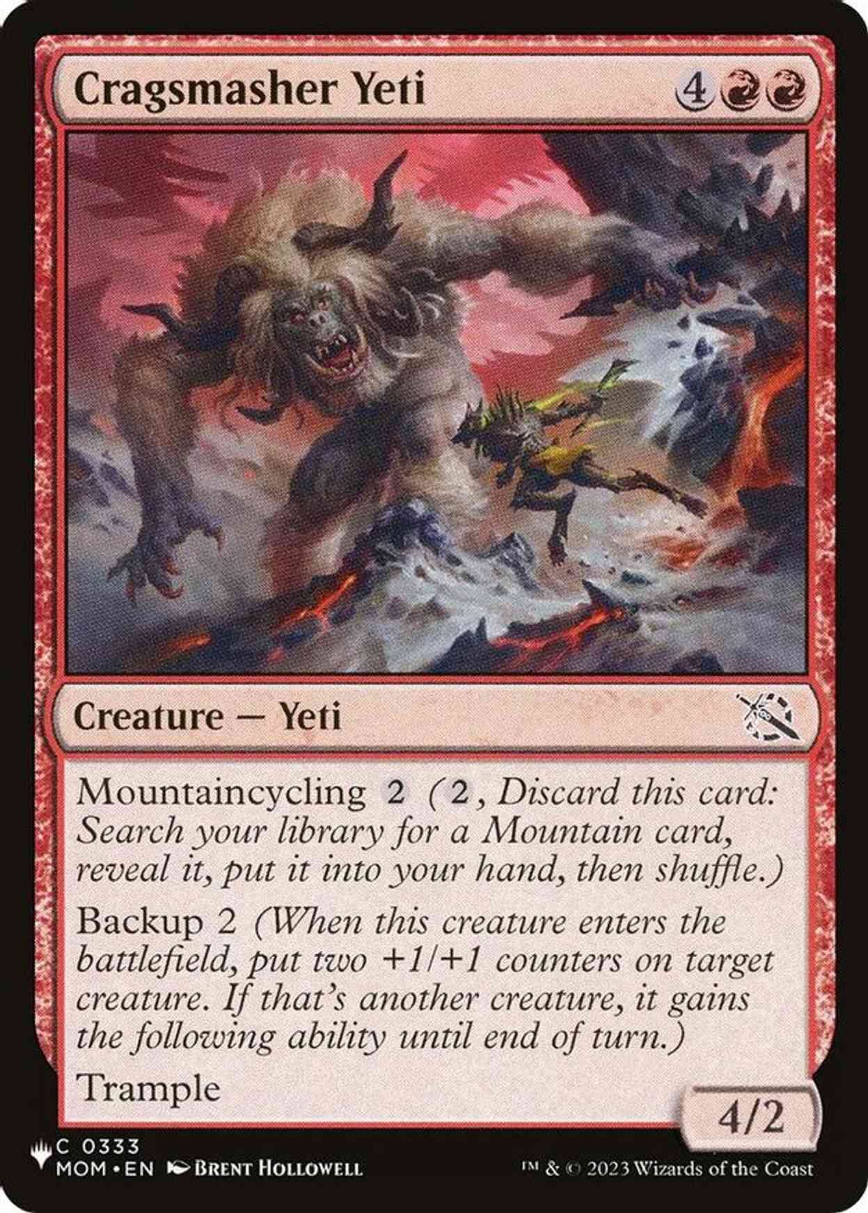 Cragsmasher Yeti magic card front