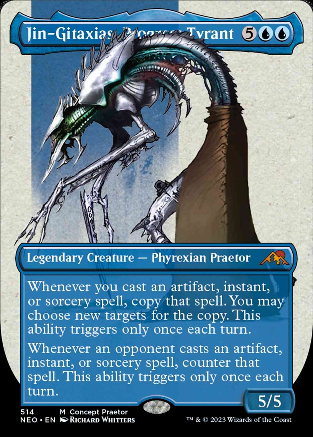 Jin-Gitaxias, Progress Tyrant (Concept Praetor) (Step-And-Compleat Foil) magic card front