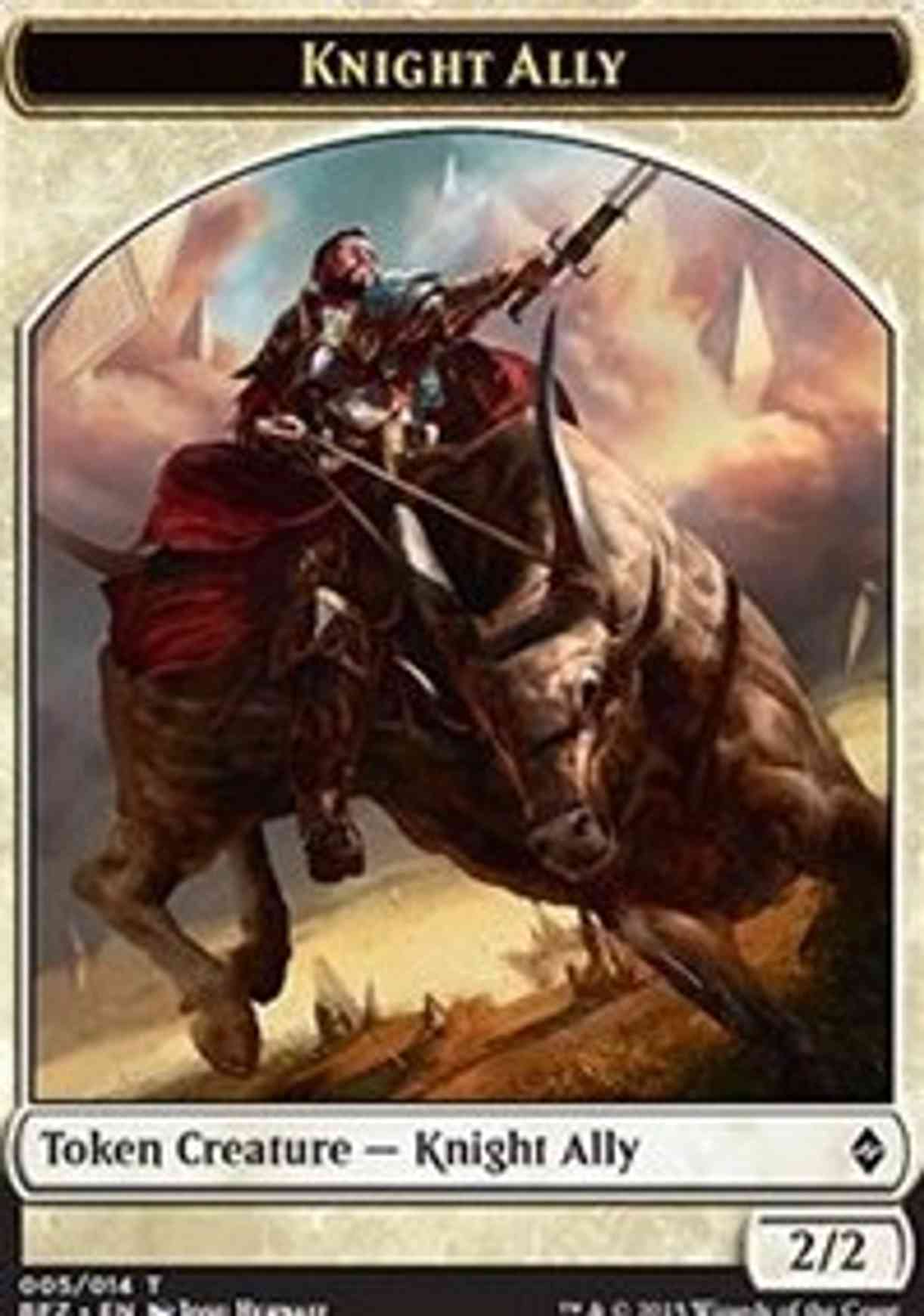 Knight Ally Token magic card front