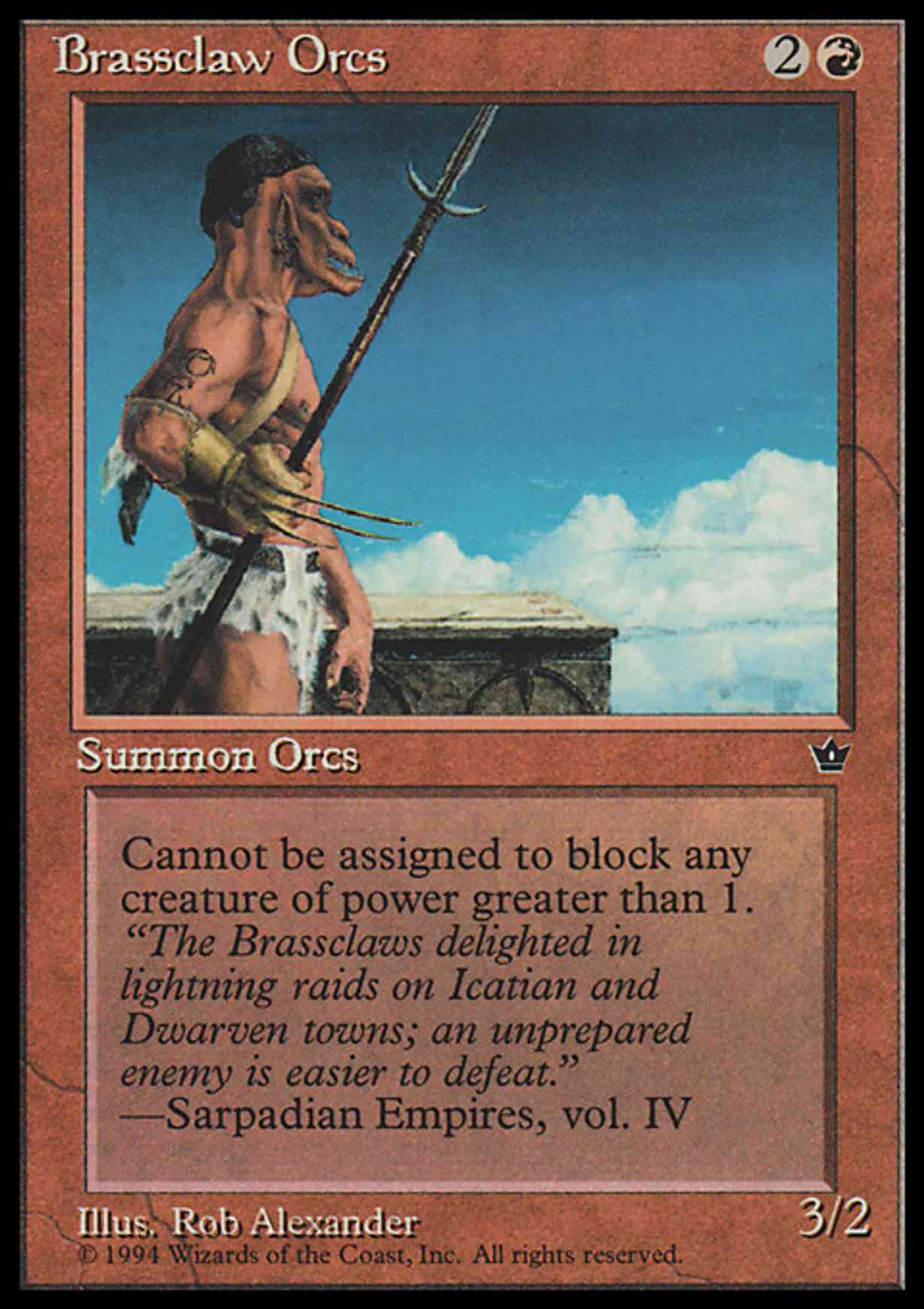 Brassclaw Orcs (Pike) magic card front