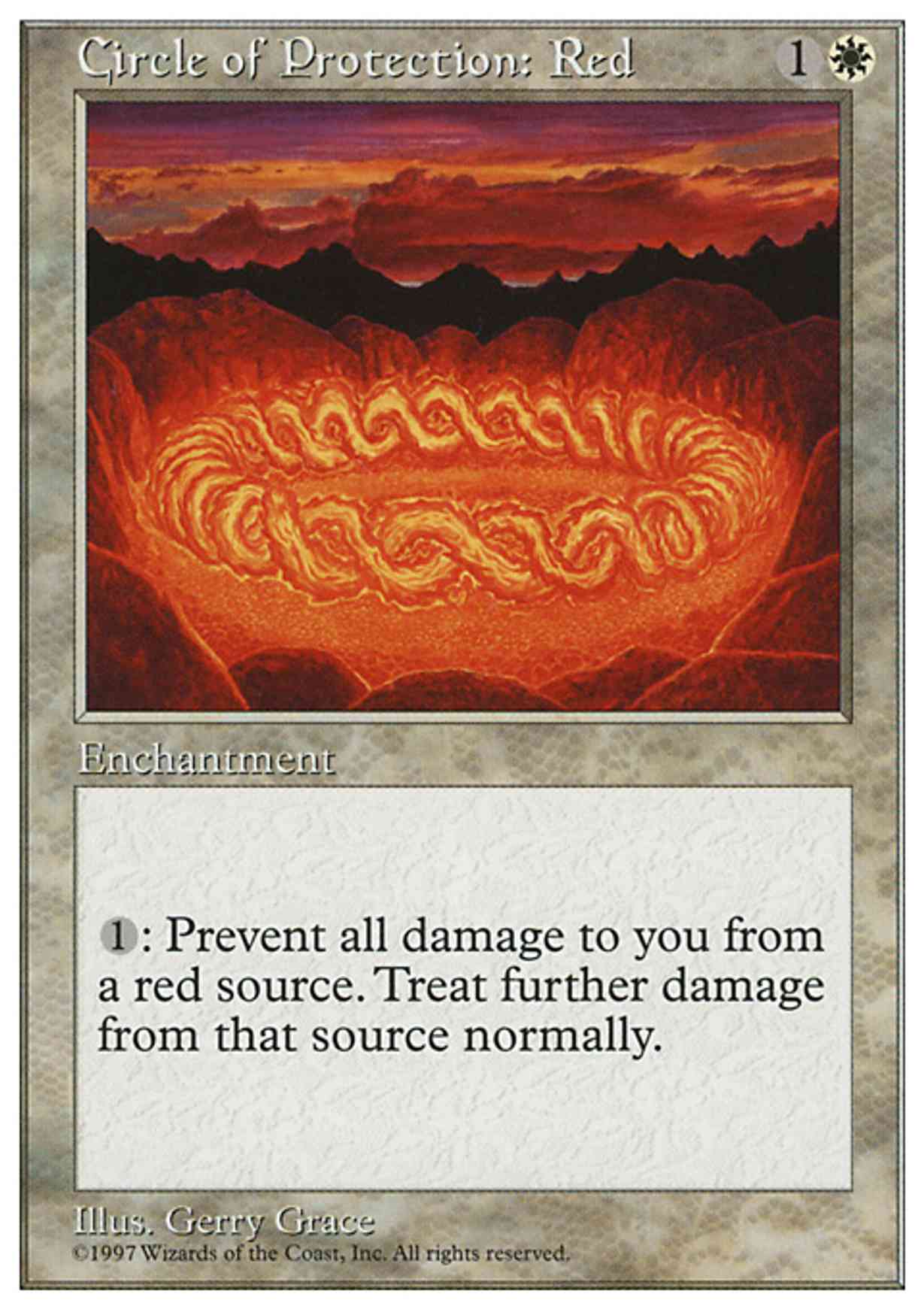 Circle of Protection: Red magic card front