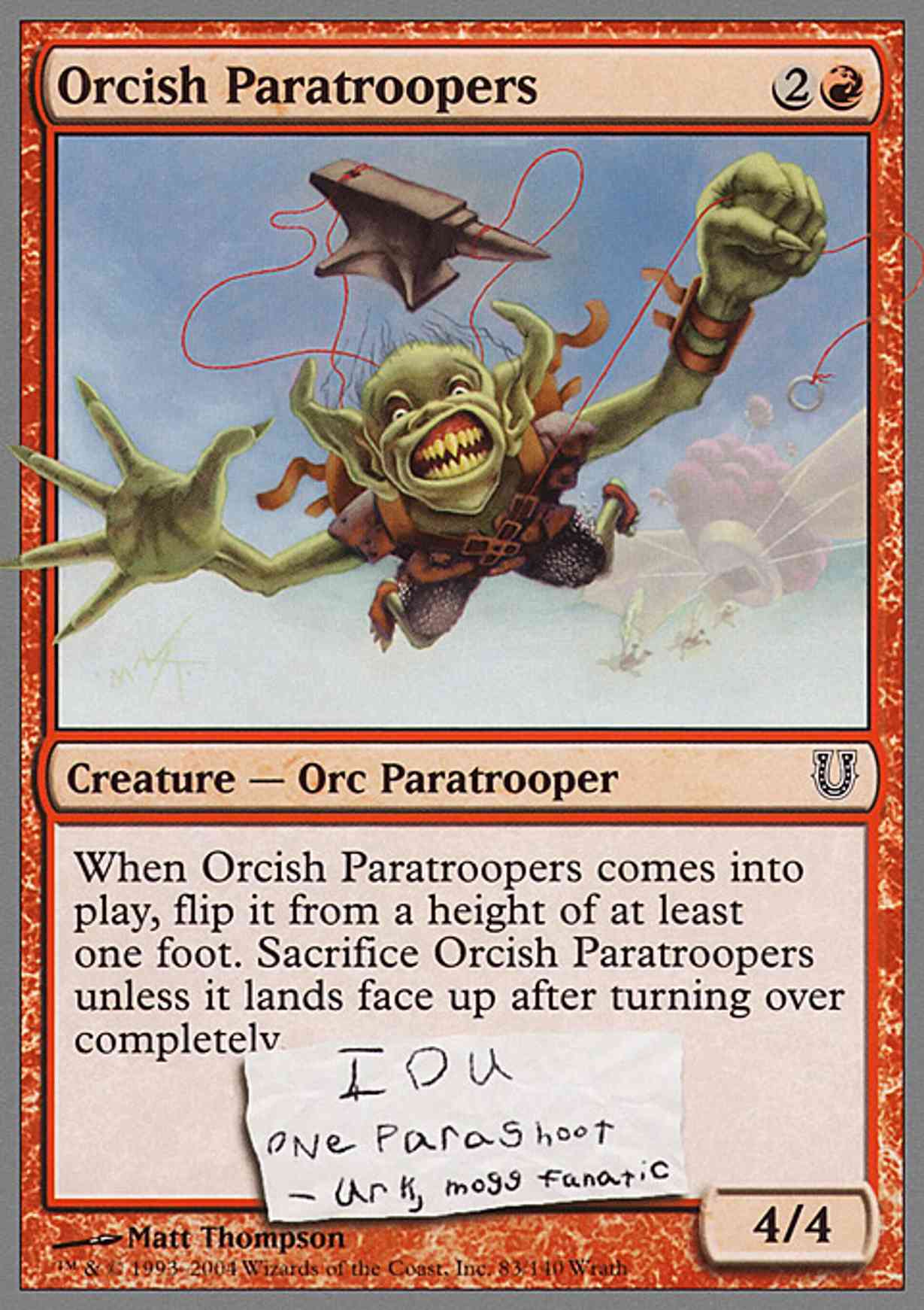 Orcish Paratroopers magic card front