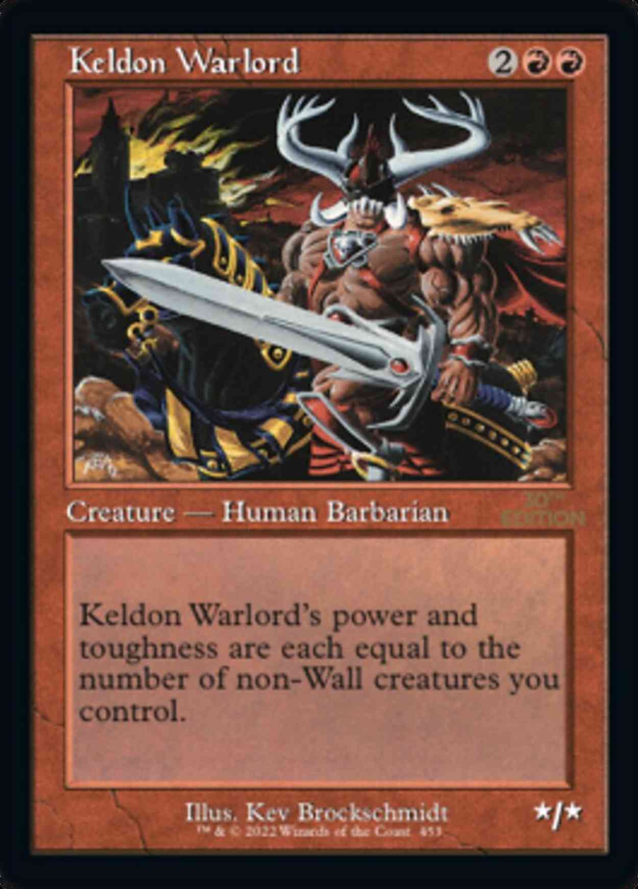 Keldon Warlord (Retro Frame) magic card front