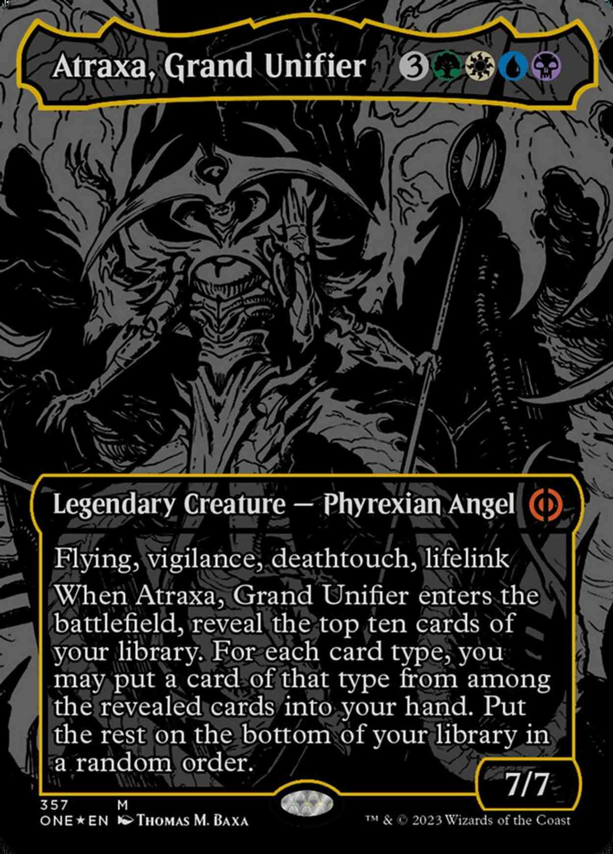 Atraxa, Grand Unifier (Oil Slick Raised Foil) magic card front