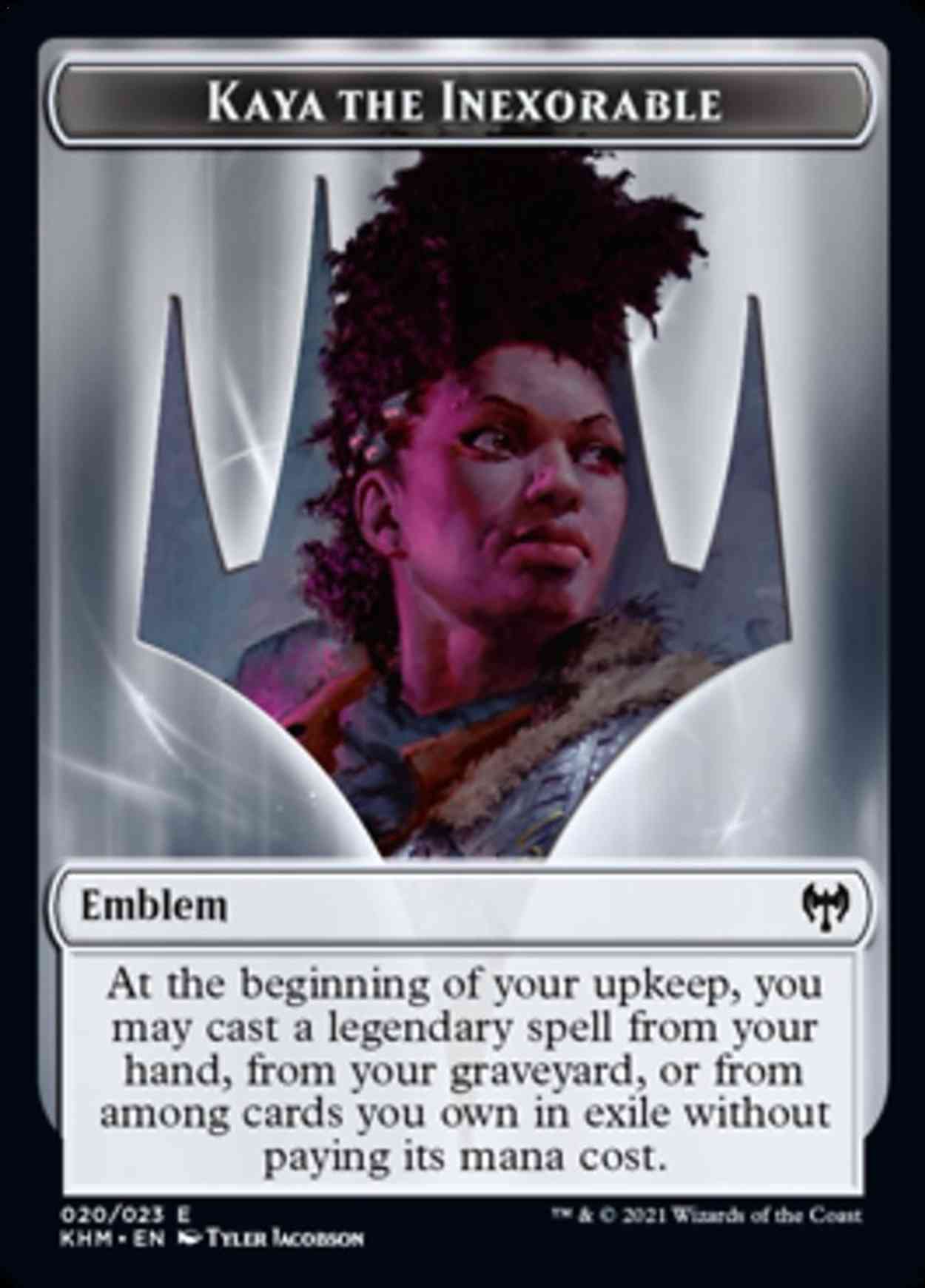 Emblem - Kaya the Inexorable magic card front