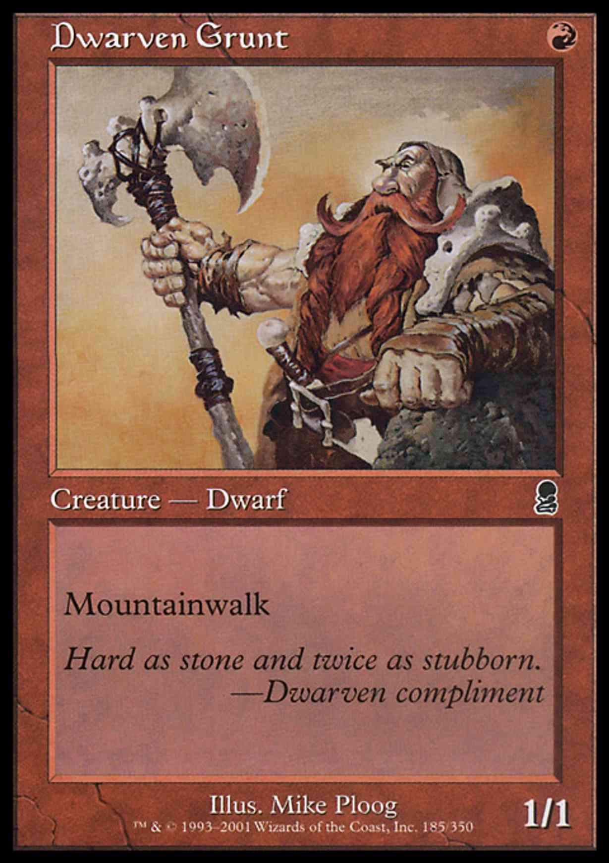 Dwarven Grunt magic card front