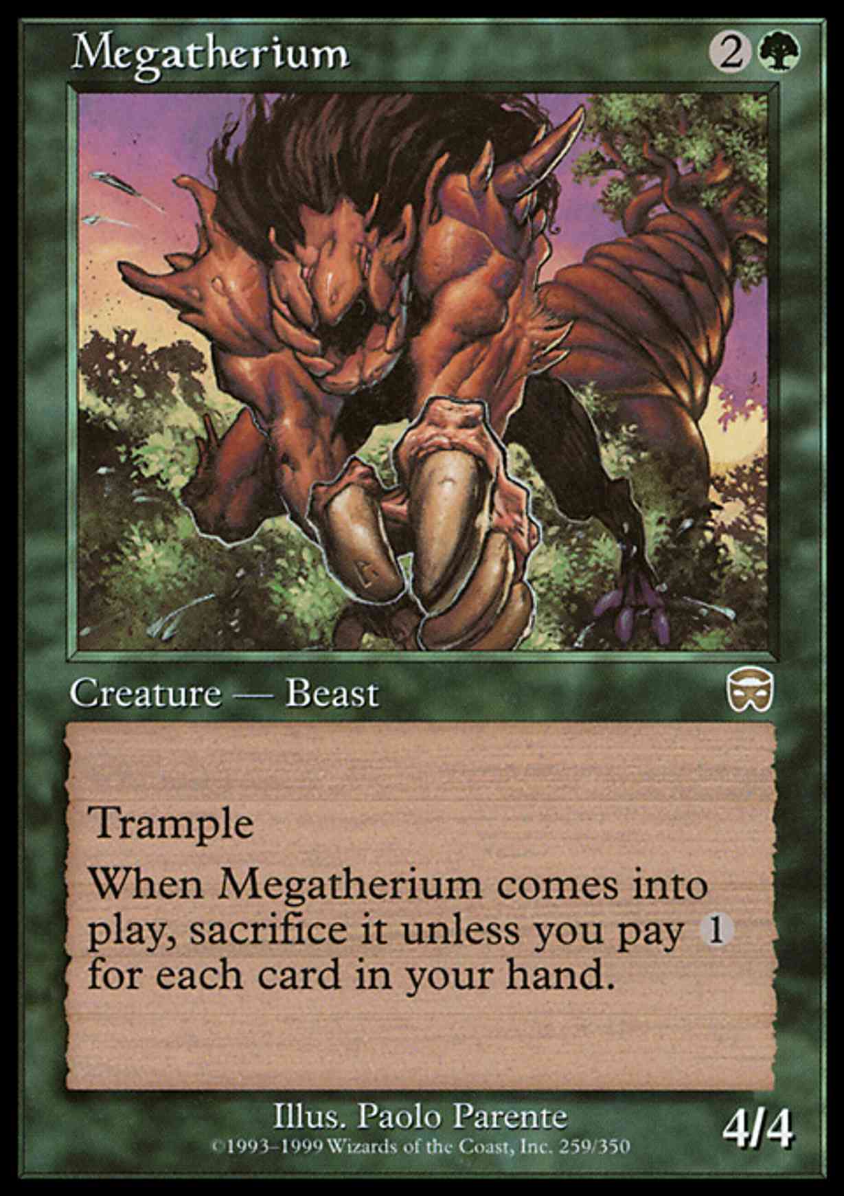 Megatherium magic card front