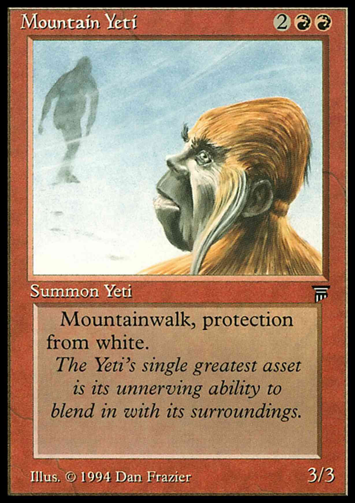 Mountain Yeti magic card front