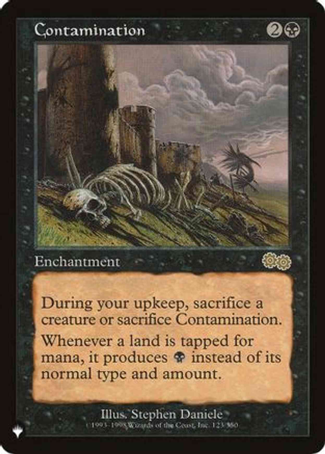 Contamination magic card front