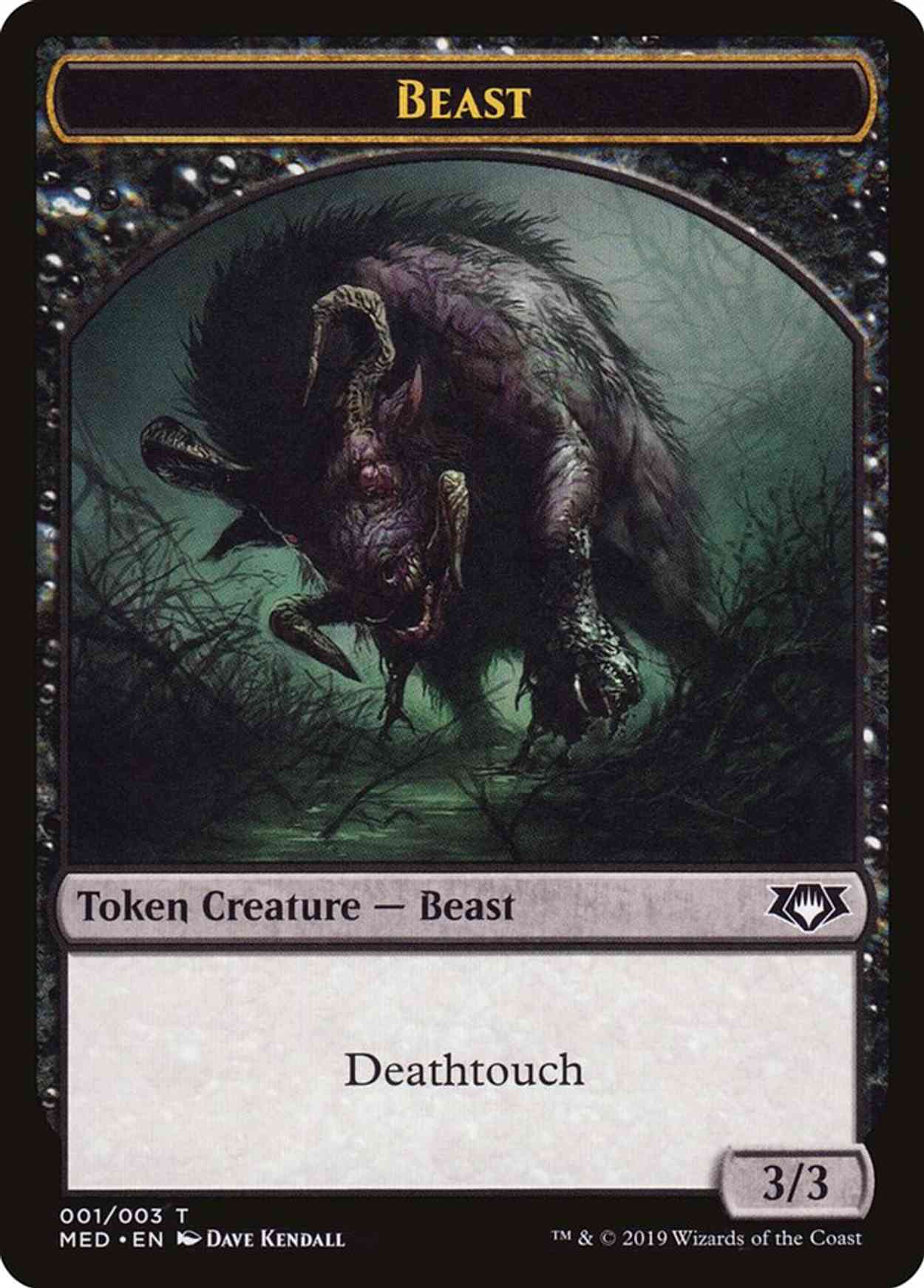 Beast Token magic card front
