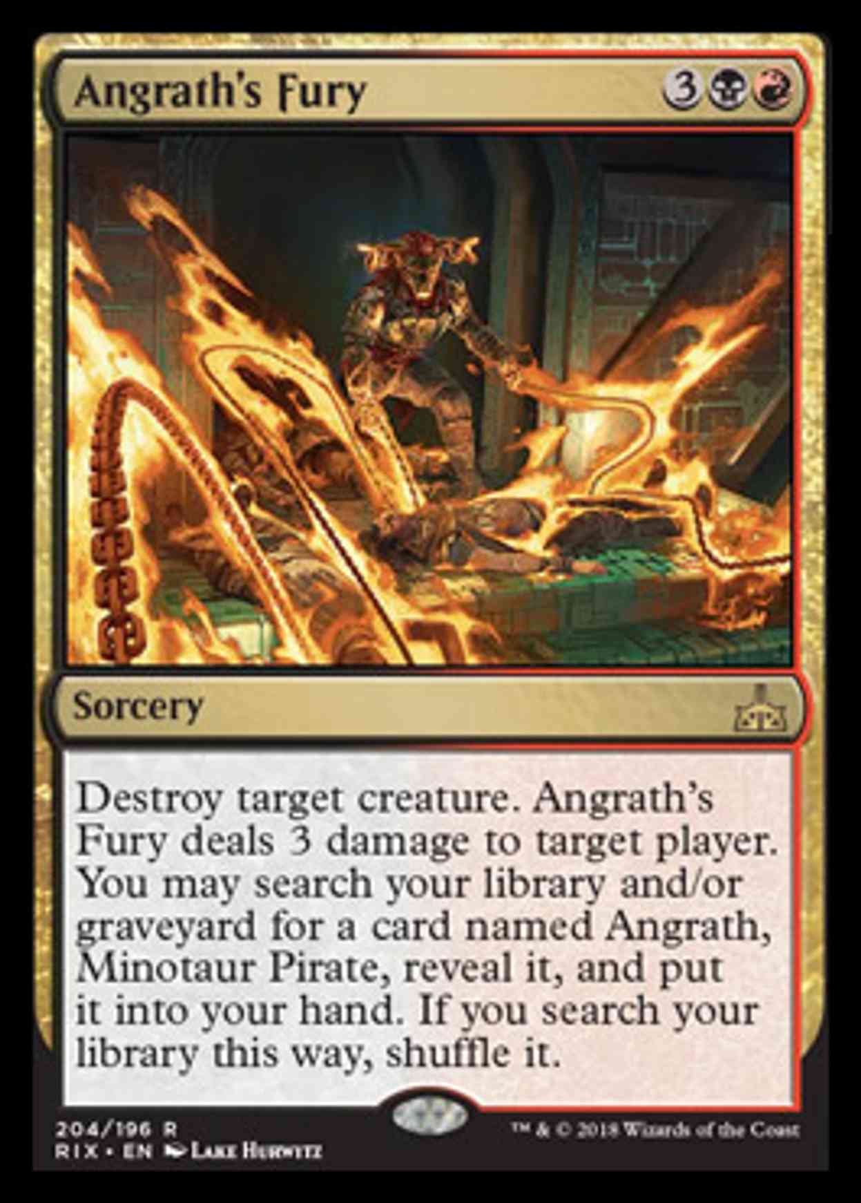 Angrath's Fury magic card front