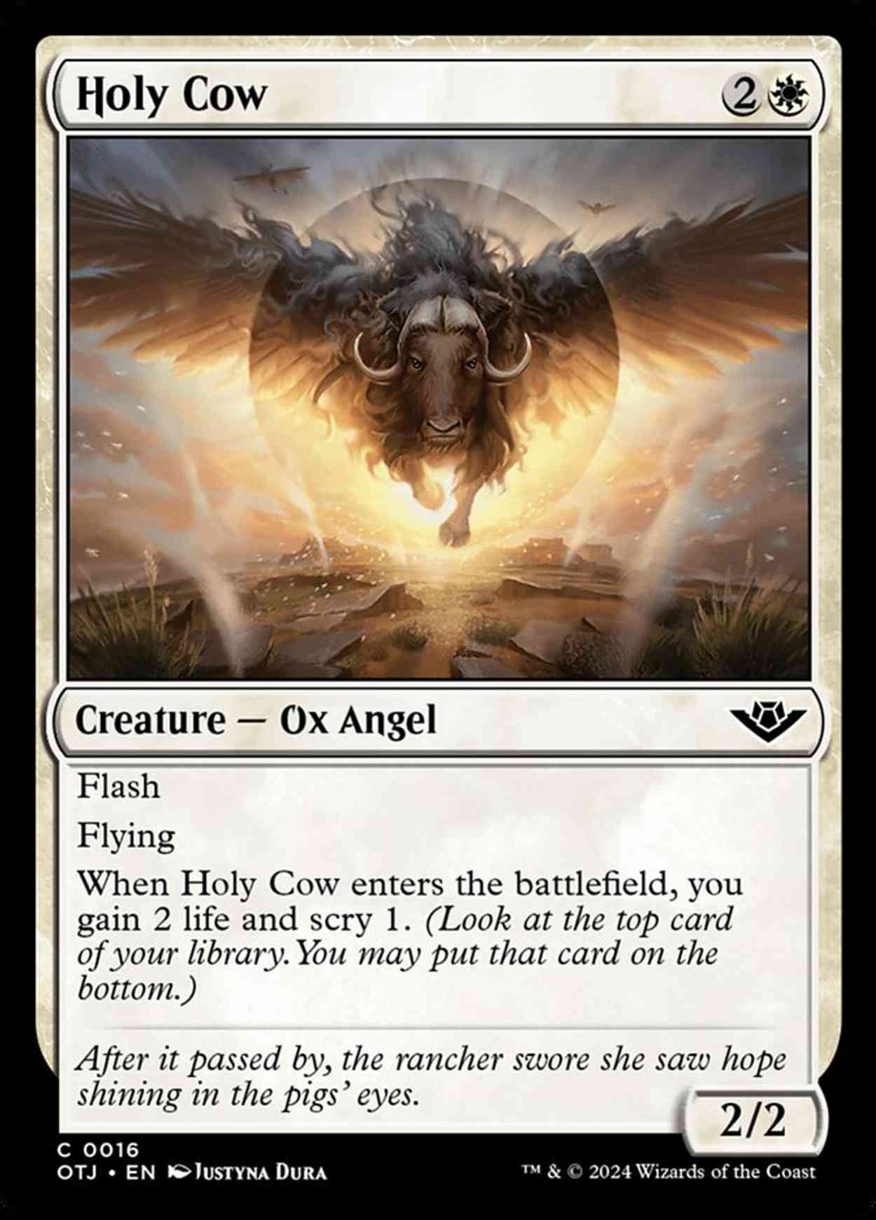 Holy Cow magic card front