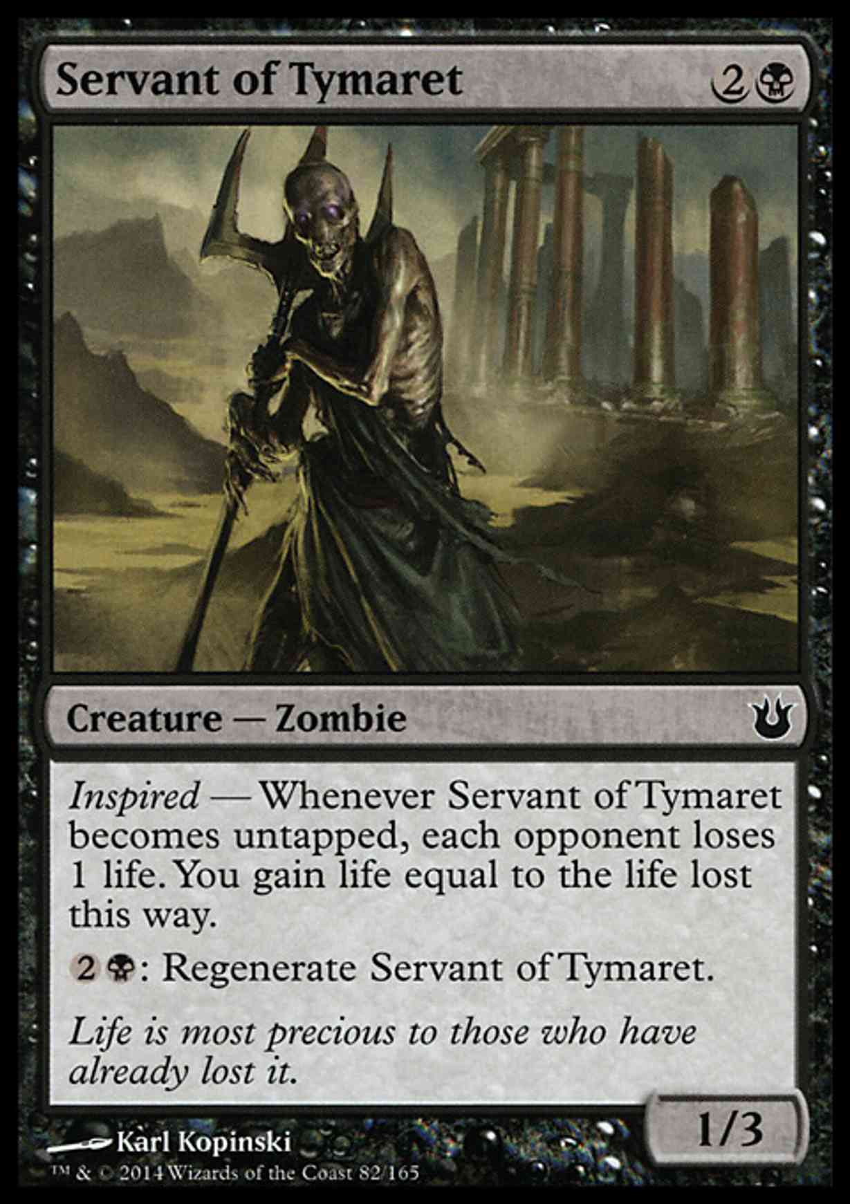 Servant of Tymaret magic card front