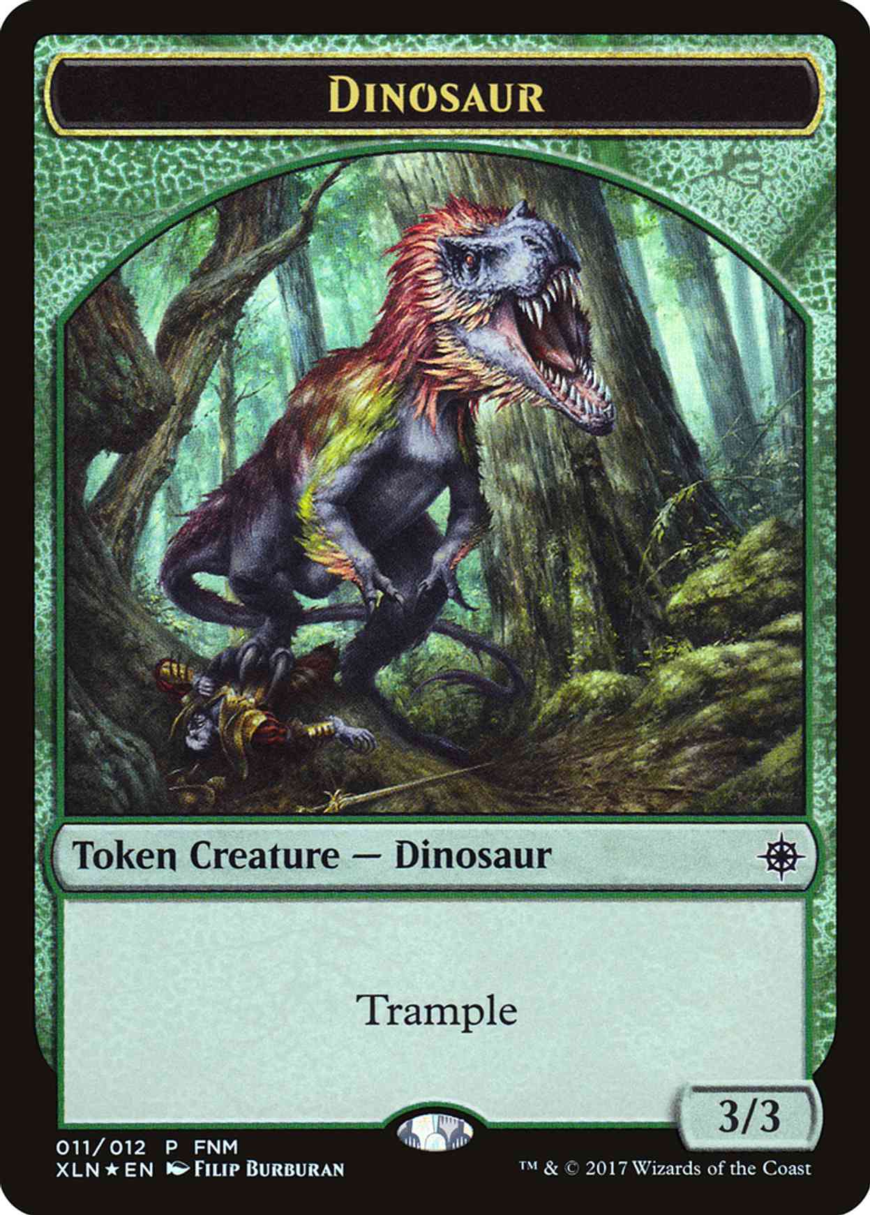Dinosaur // Treasure (011) Token magic card front