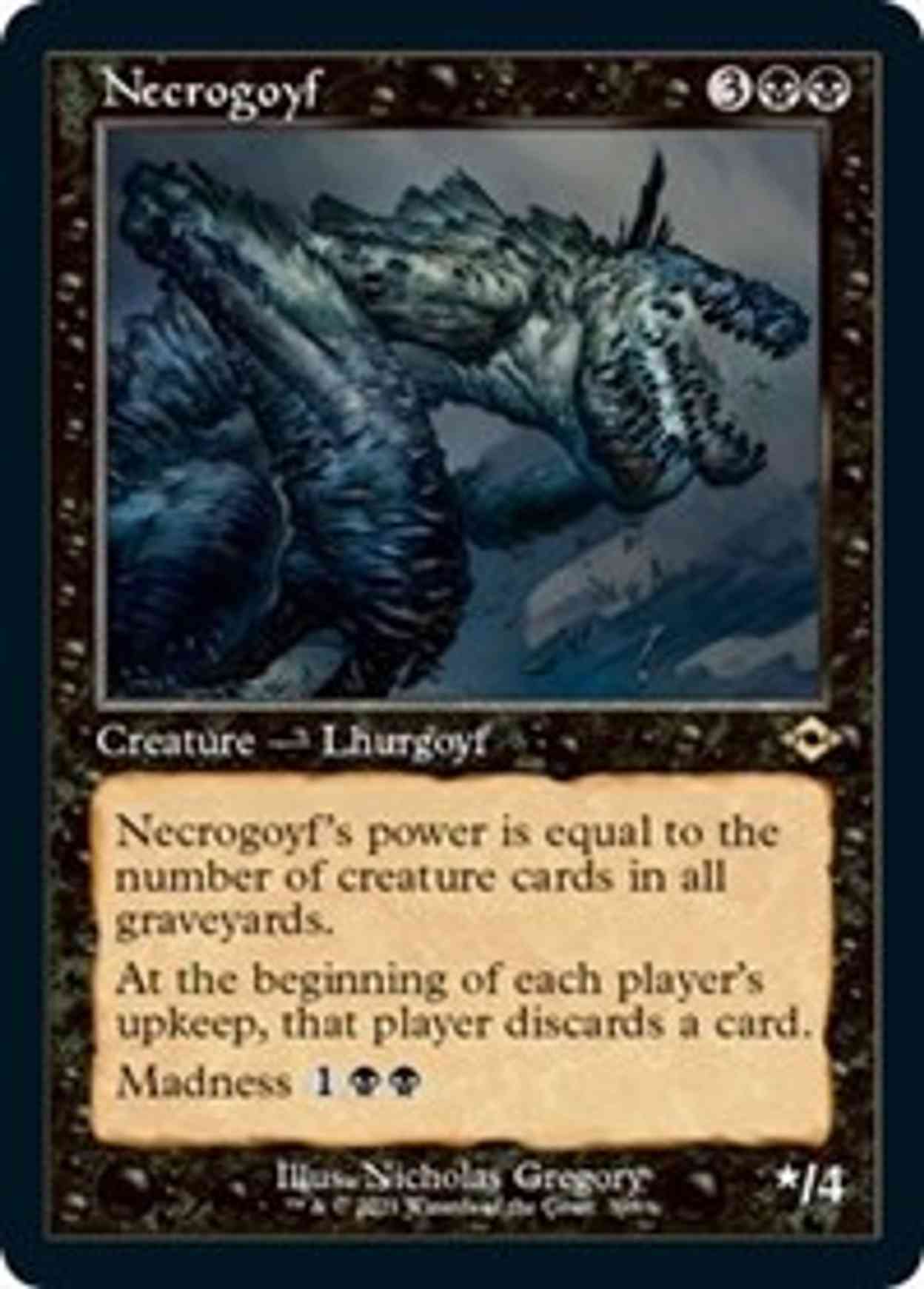 Necrogoyf (Retro Frame) (Foil Etched) magic card front