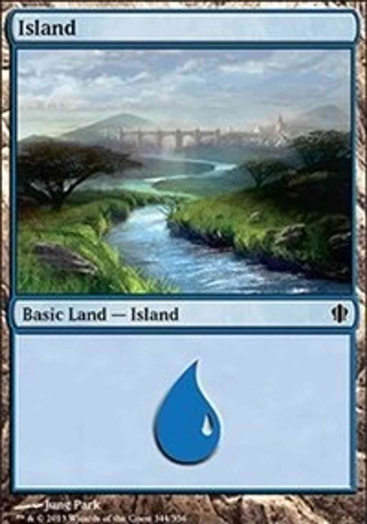 Island (344) magic card front