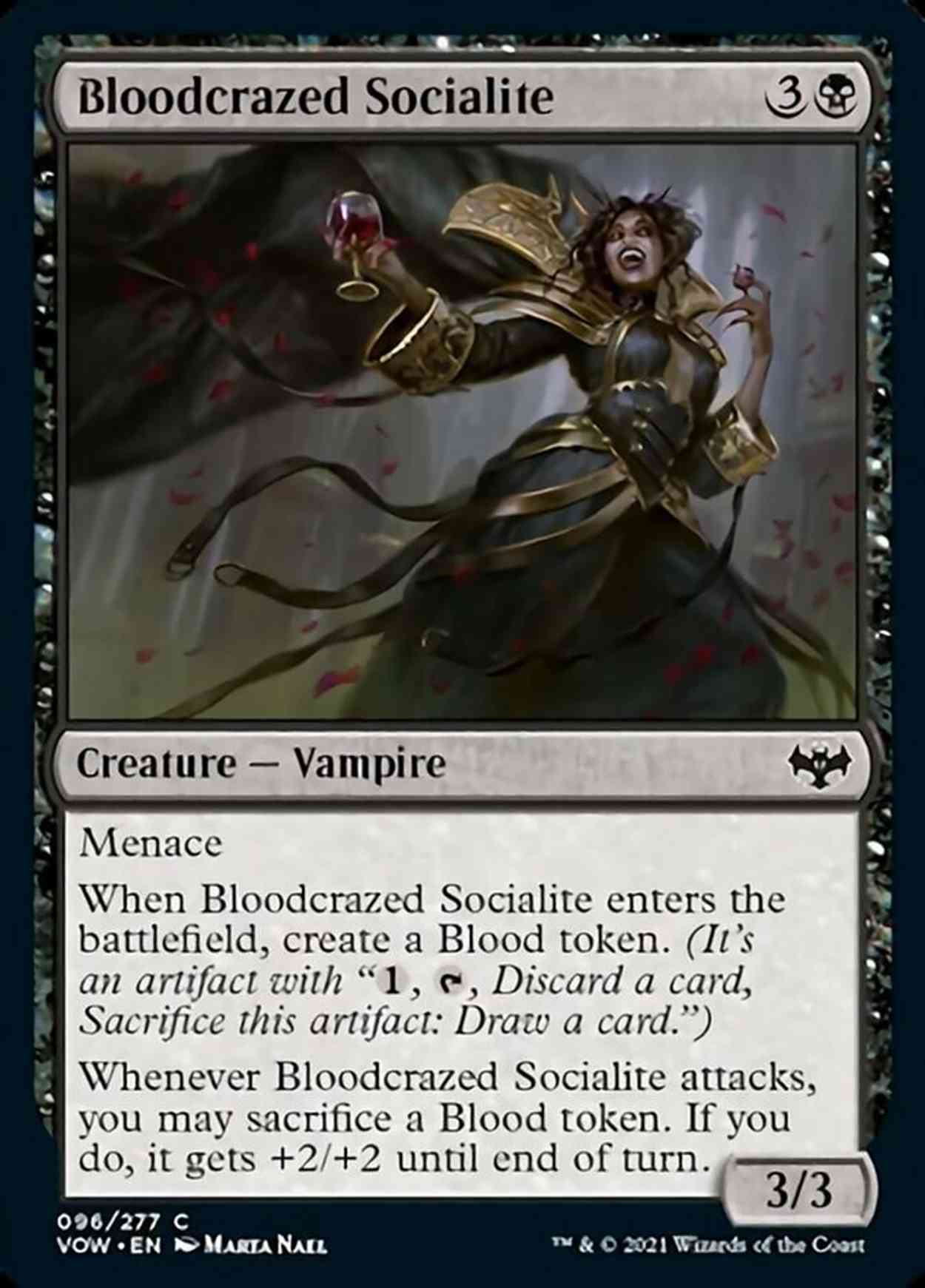 Bloodcrazed Socialite magic card front