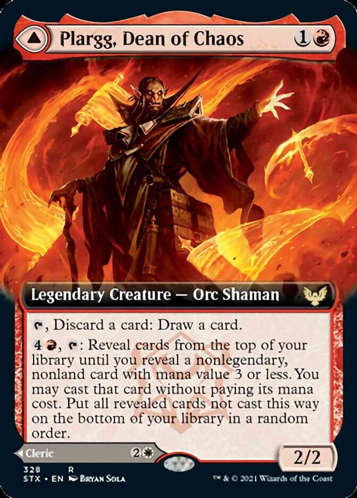 Plargg, Dean of Chaos (Extended Art) magic card front