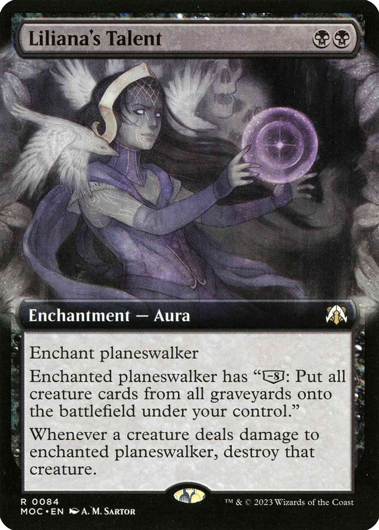 Liliana's Talent (Extended Art) magic card front