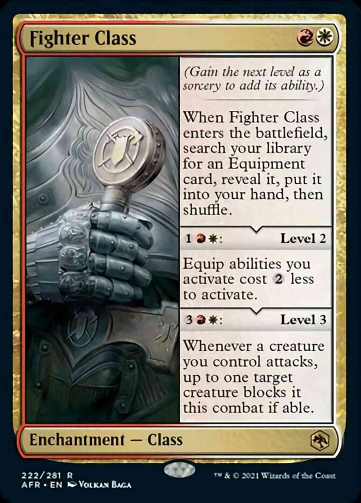 Fighter Class magic card front