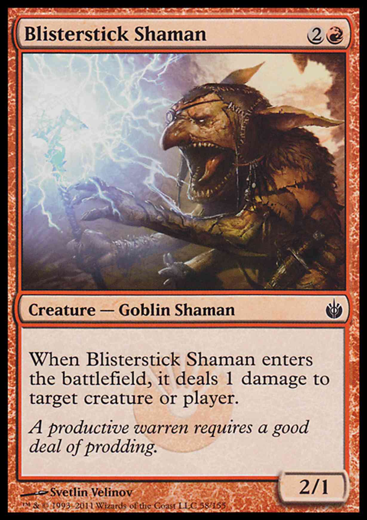 Blisterstick Shaman magic card front