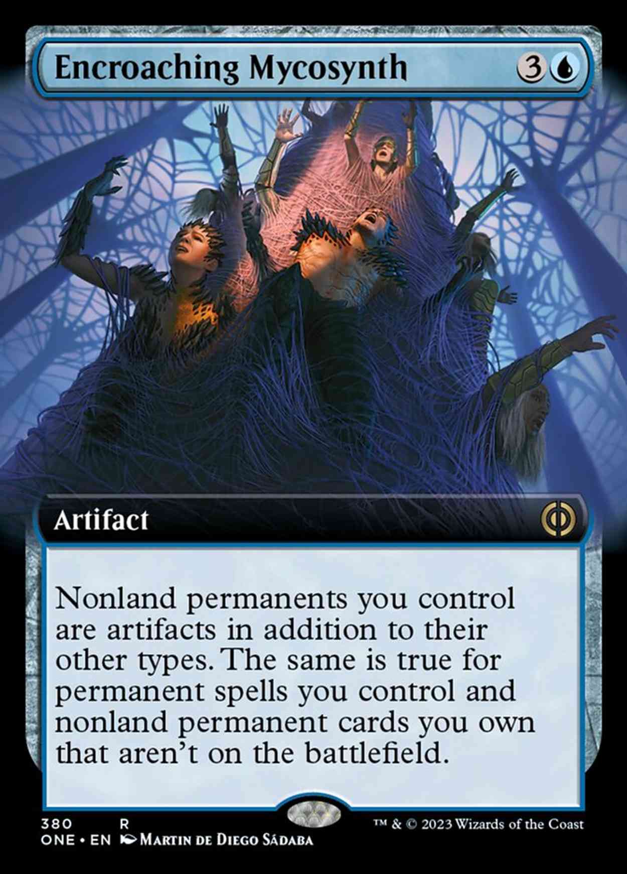 Encroaching Mycosynth (Extended Art) magic card front