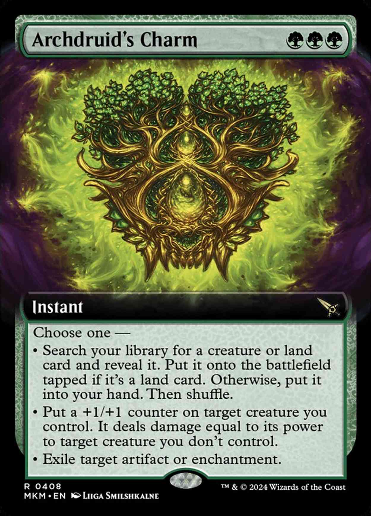 Archdruid's Charm (Extended Art) magic card front