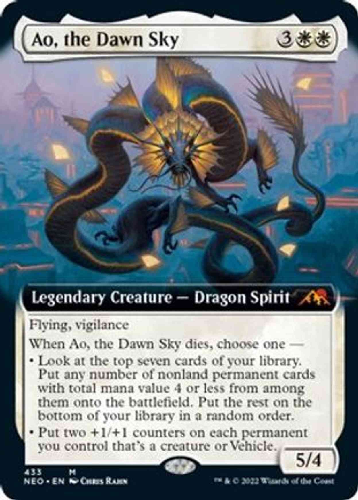 Ao, the Dawn Sky (Extended Art) magic card front