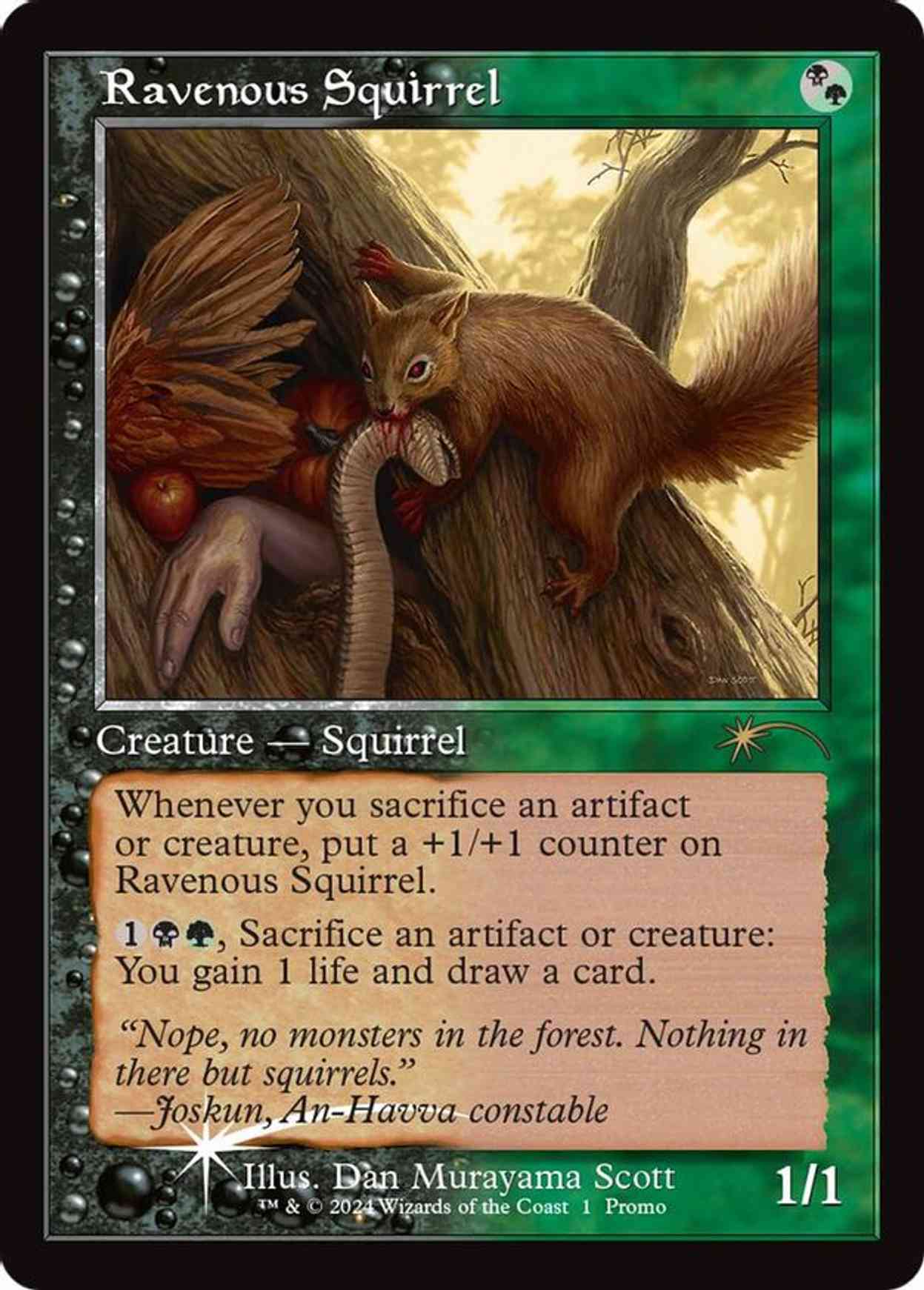 Ravenous Squirrel (Retro Frame) magic card front