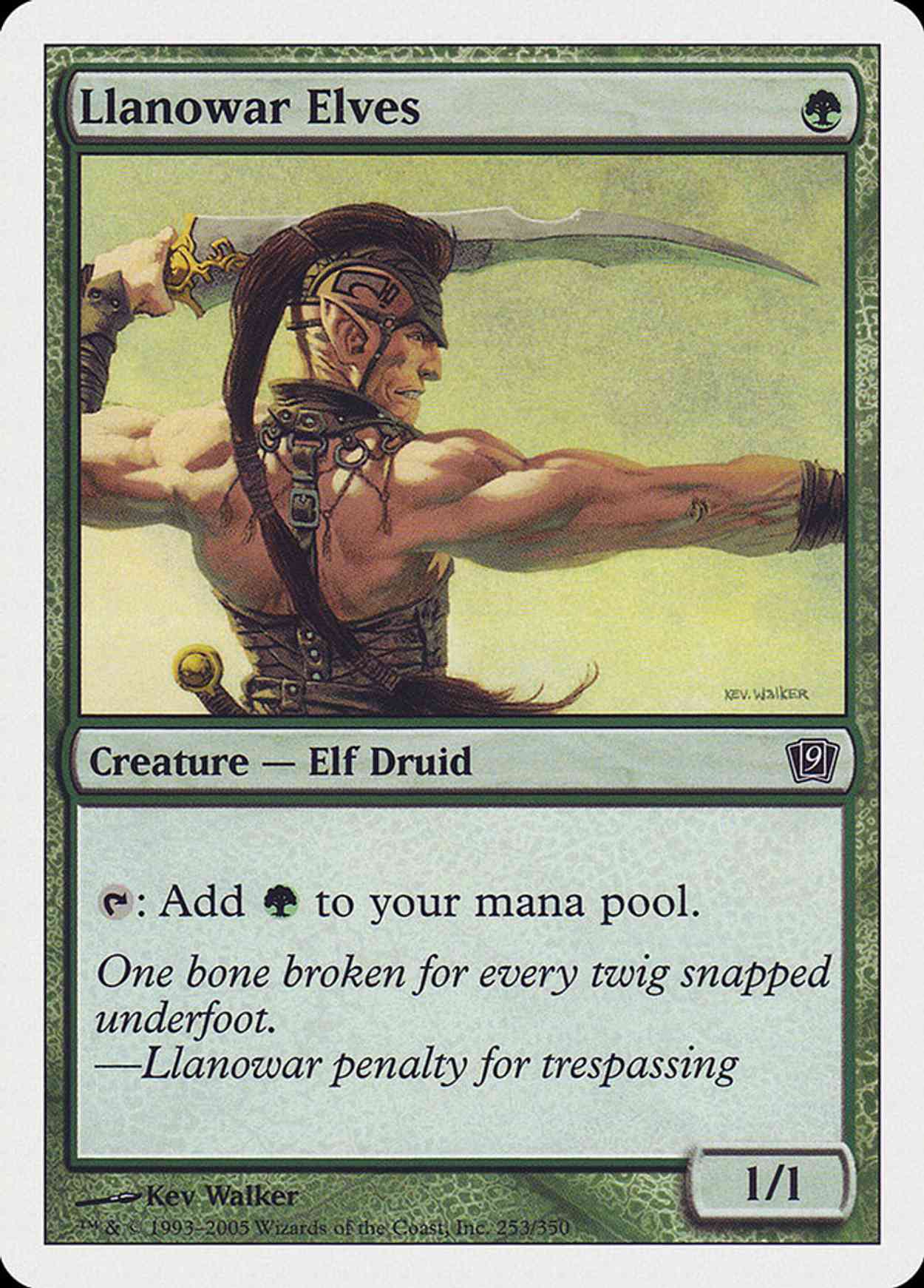 Llanowar Elves (9th Edition) magic card front