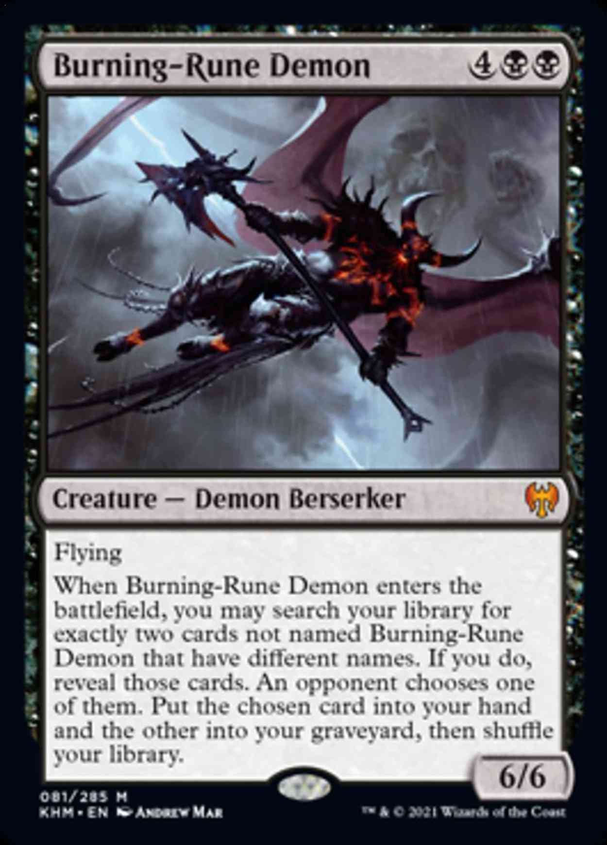Burning-Rune Demon magic card front