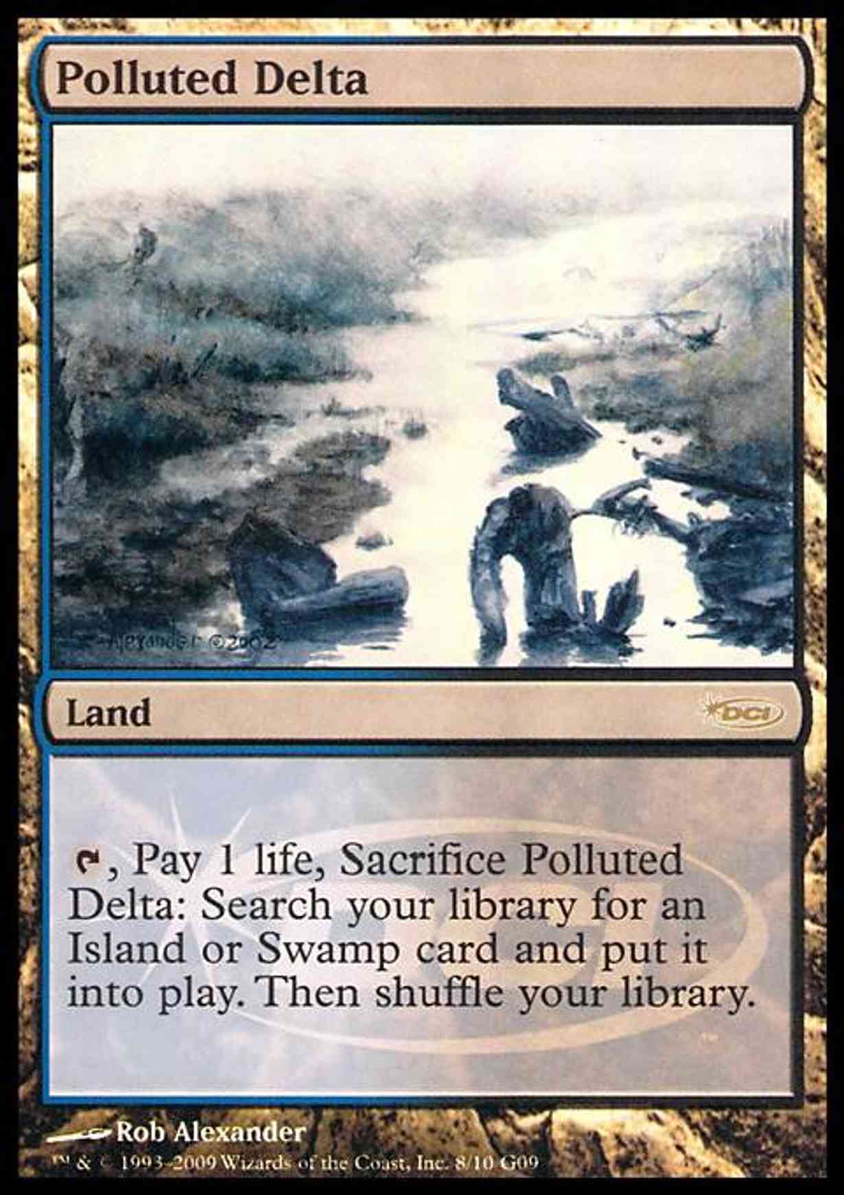 Polluted Delta magic card front