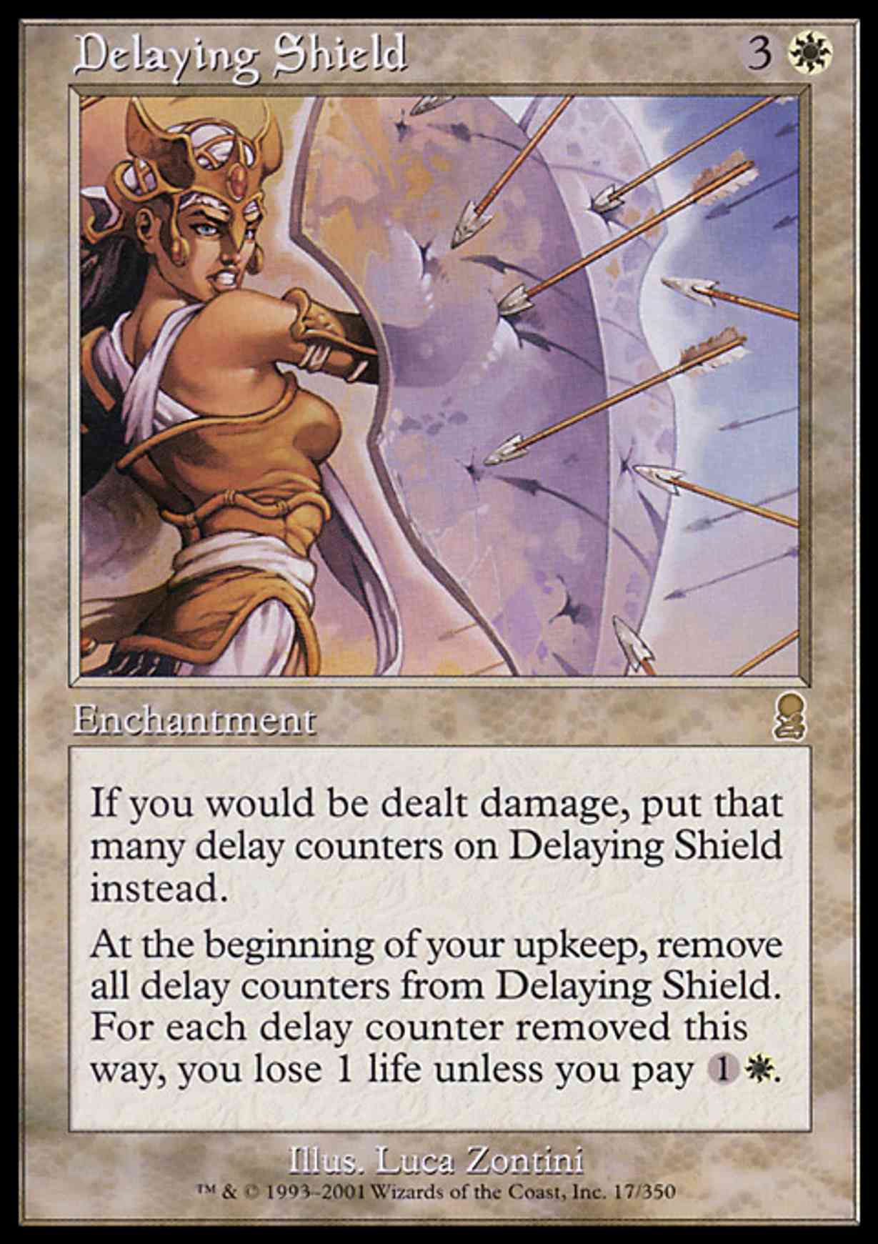 Delaying Shield magic card front