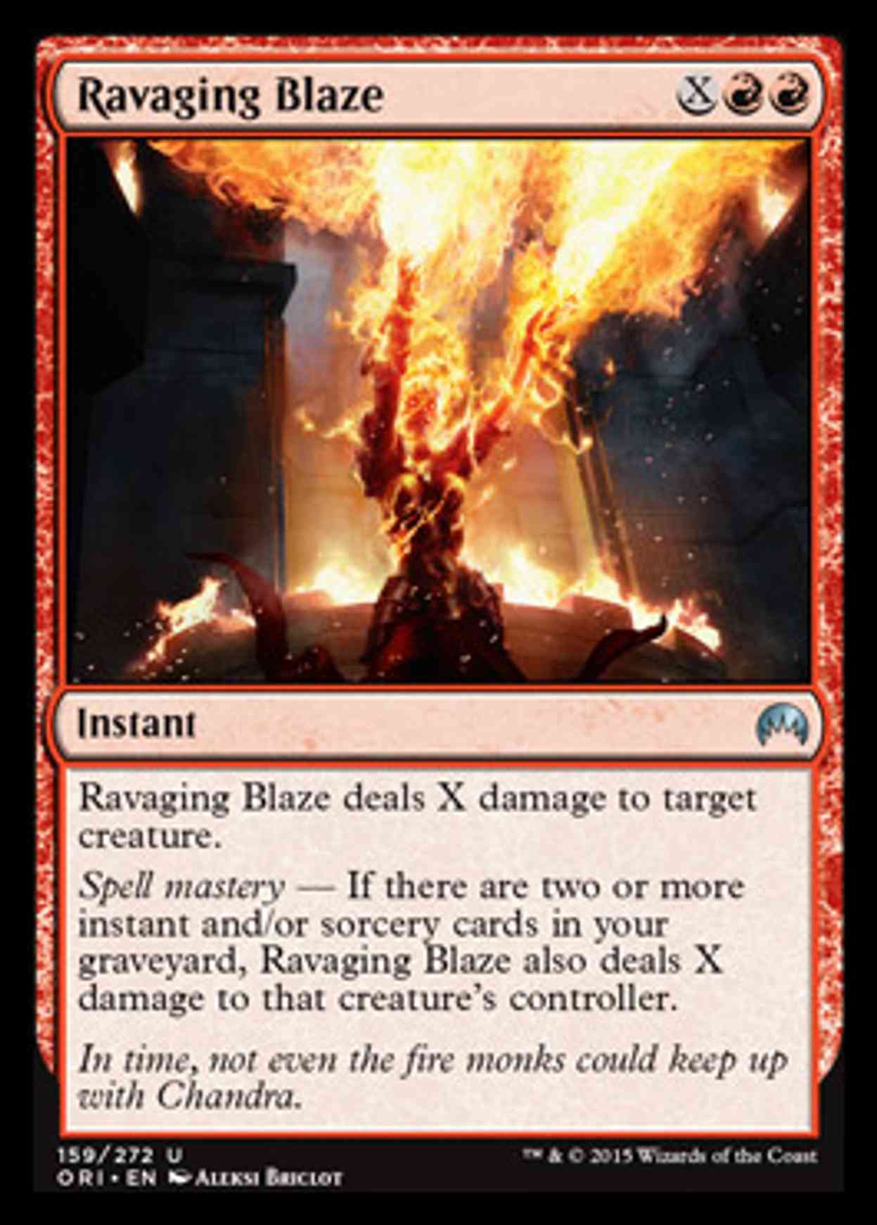 Ravaging Blaze magic card front
