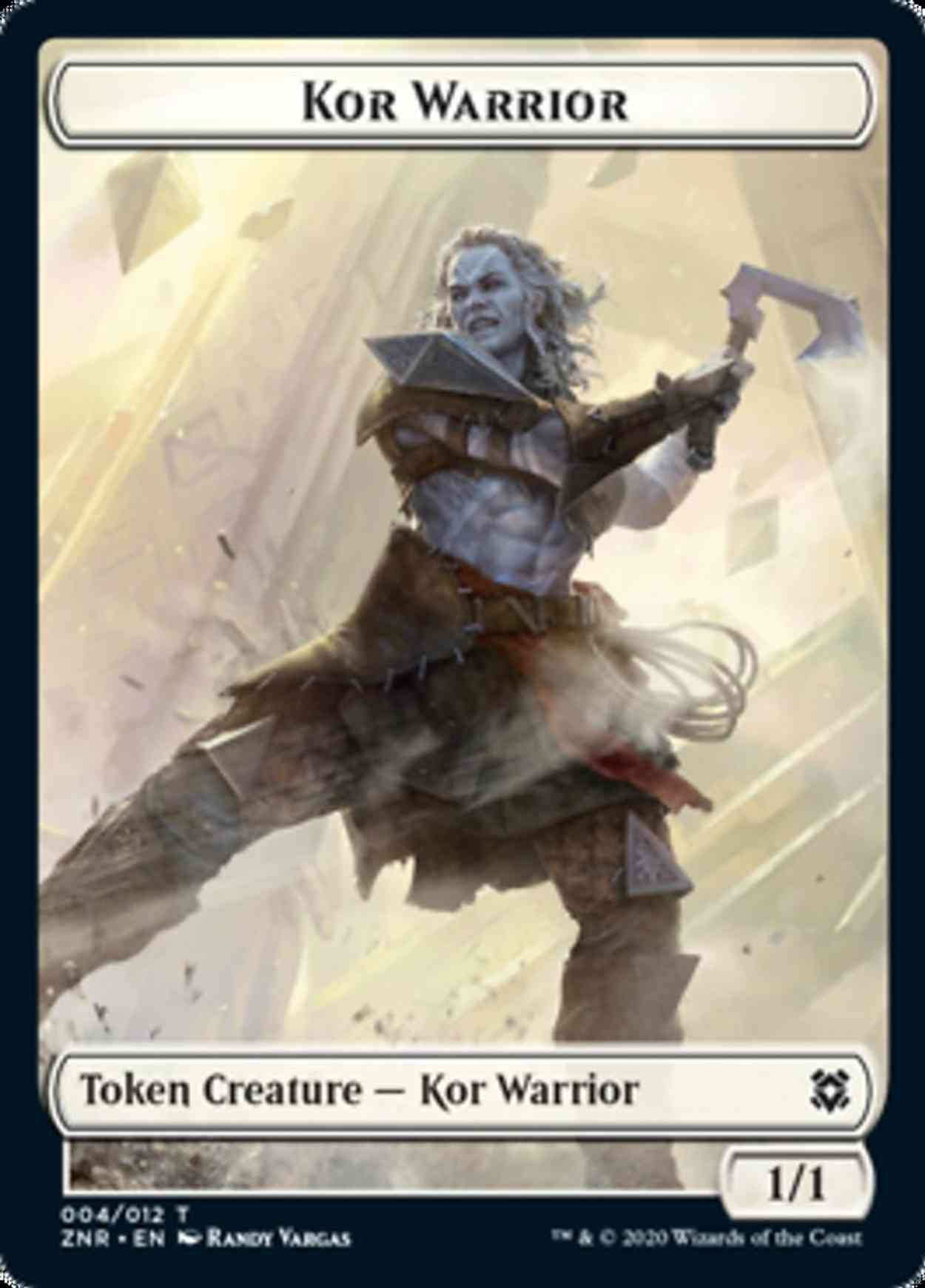 Kor Warrior // Plant Double-sided Token magic card front