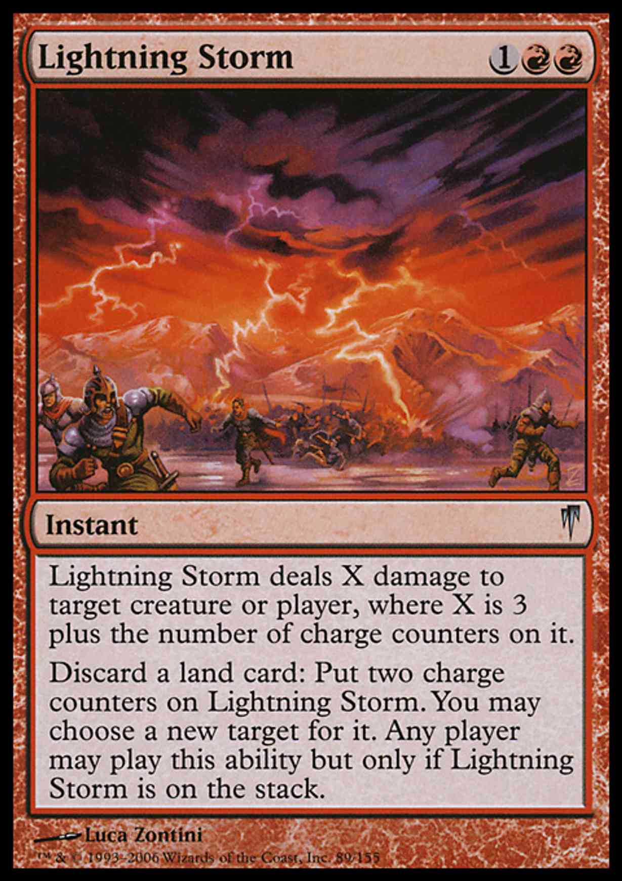 Lightning Storm magic card front