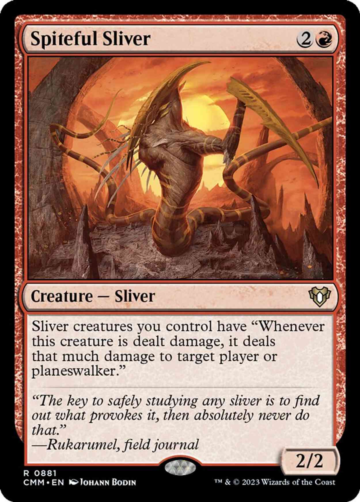 Spiteful Sliver magic card front