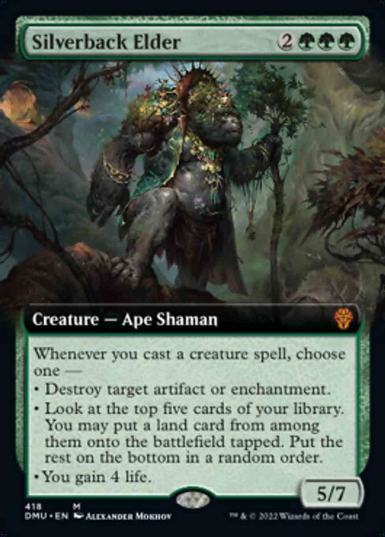 Silverback Elder (Extended Art) magic card front