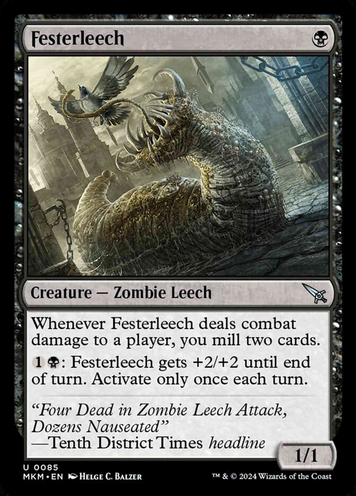 Festerleech magic card front