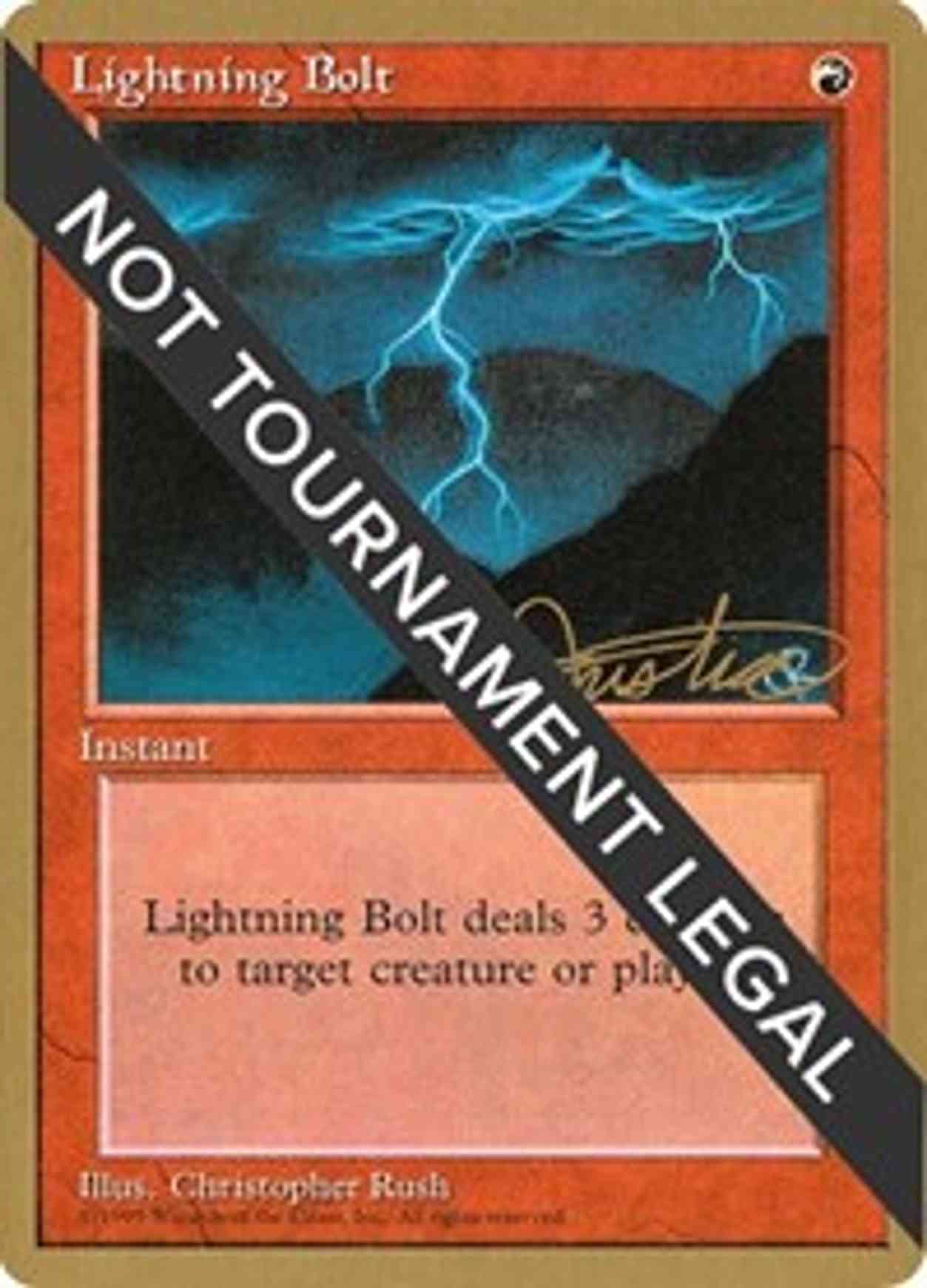 Lightning Bolt - 1996 Mark Justice (4ED) magic card front