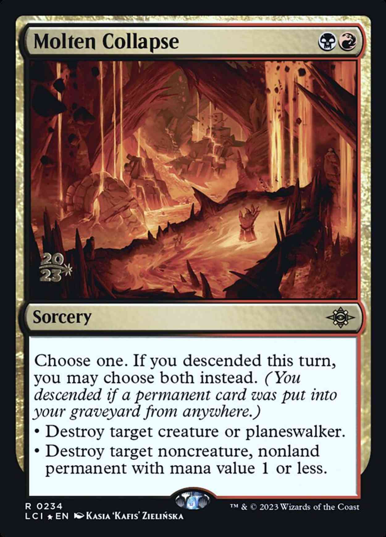 Molten Collapse magic card front