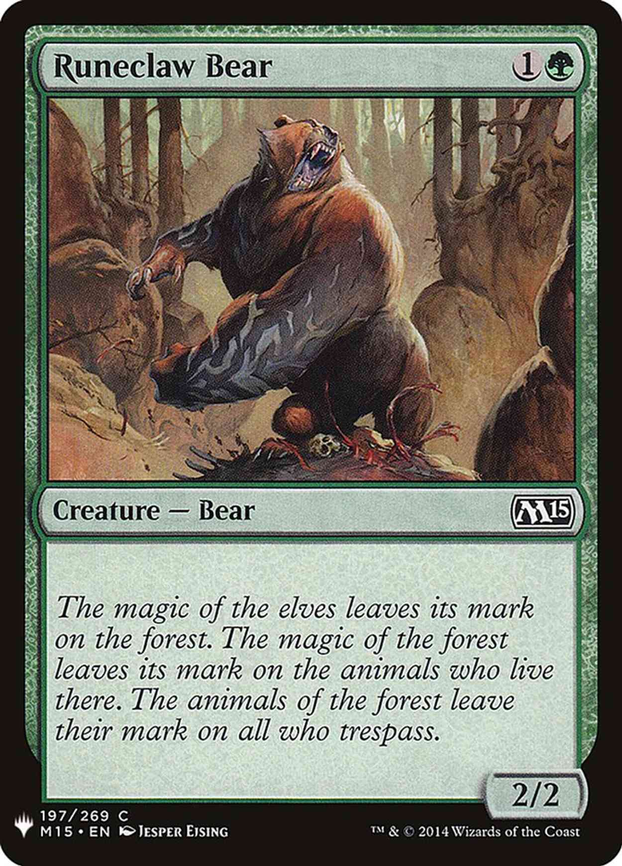 Runeclaw Bear magic card front